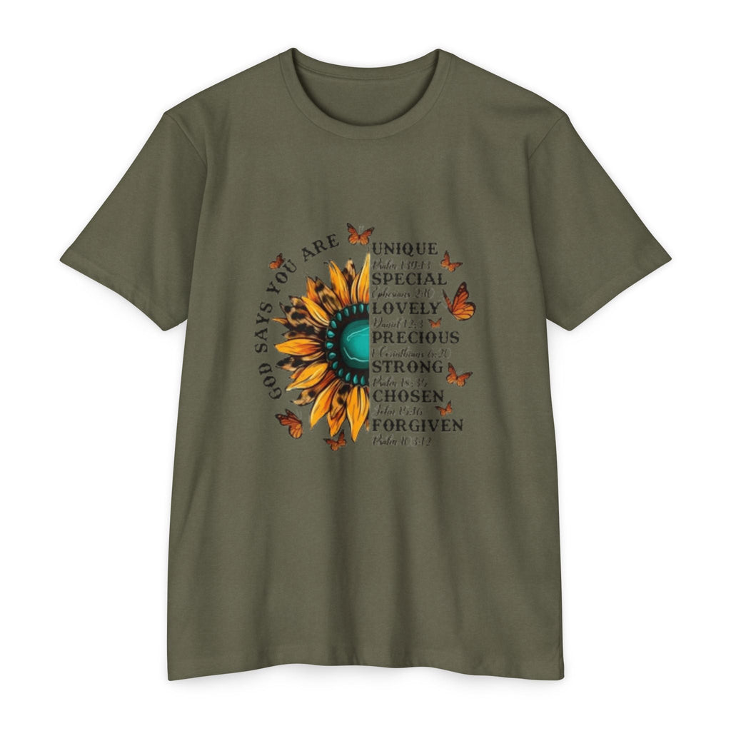 Unique Graphic T-Shirt Designs Unisex CVC Jersey T-shirt - Metamorphosis Creations
