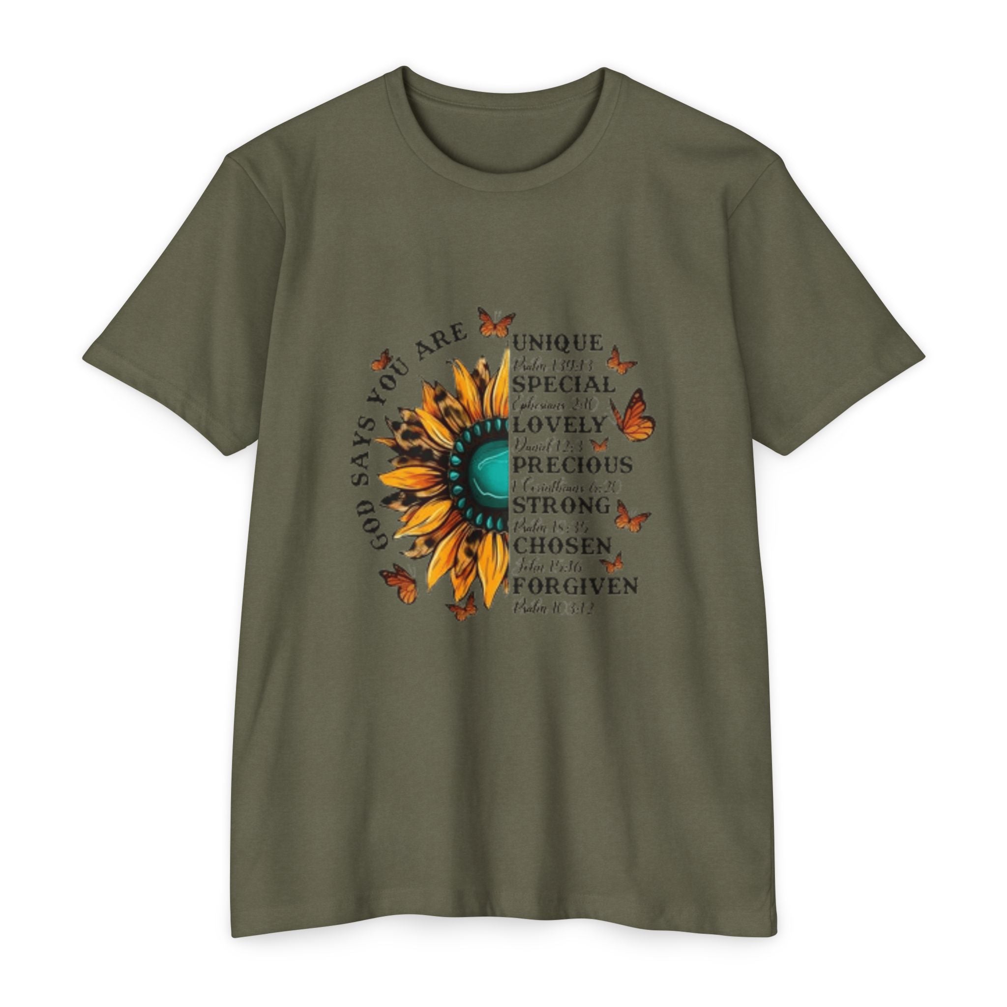Unique Graphic T-Shirt Designs Unisex CVC Jersey T-shirt - Metamorphosis Creations
