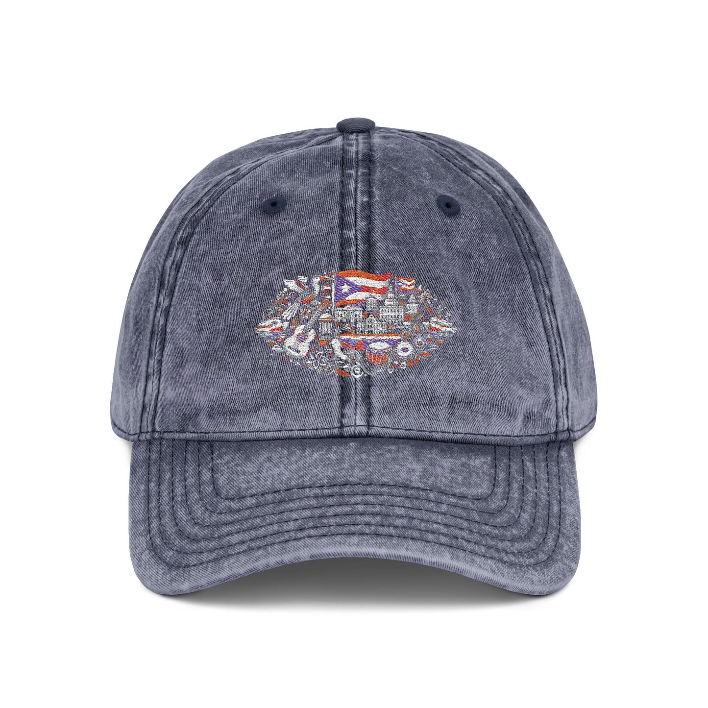 Front view of embroidered vintage dad cap
Side view showing antique brass buckle
Top-down image showing unstructured 6-panel design
Close-up of fabric texture and stitching
Styled shot on a casual outfit or flat lay