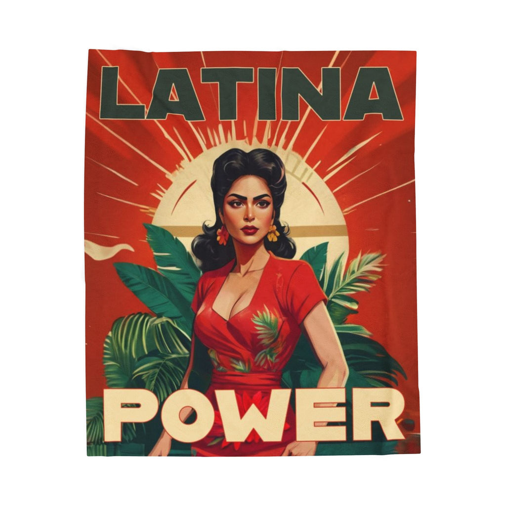 United We Are Stronger” Blanket Latina Power Velveteen Plush Blanket, Cozy Throw for Home Decor, Gifts for Her, Cultural Celebration, - Metamorphosis Creations