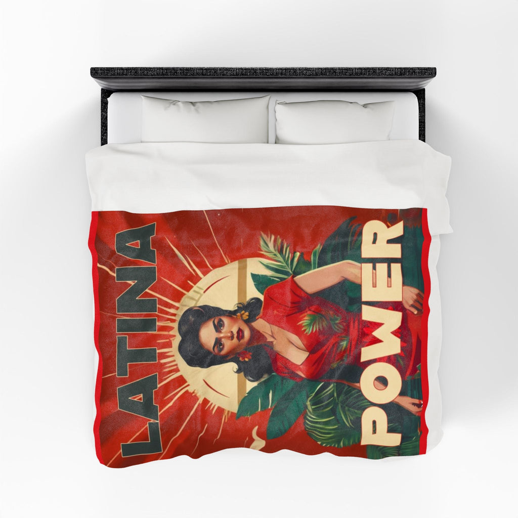 United We Are Stronger” Blanket Latina Power Velveteen Plush Blanket, Cozy Throw for Home Decor, Gifts for Her, Cultural Celebration, - Metamorphosis Creations