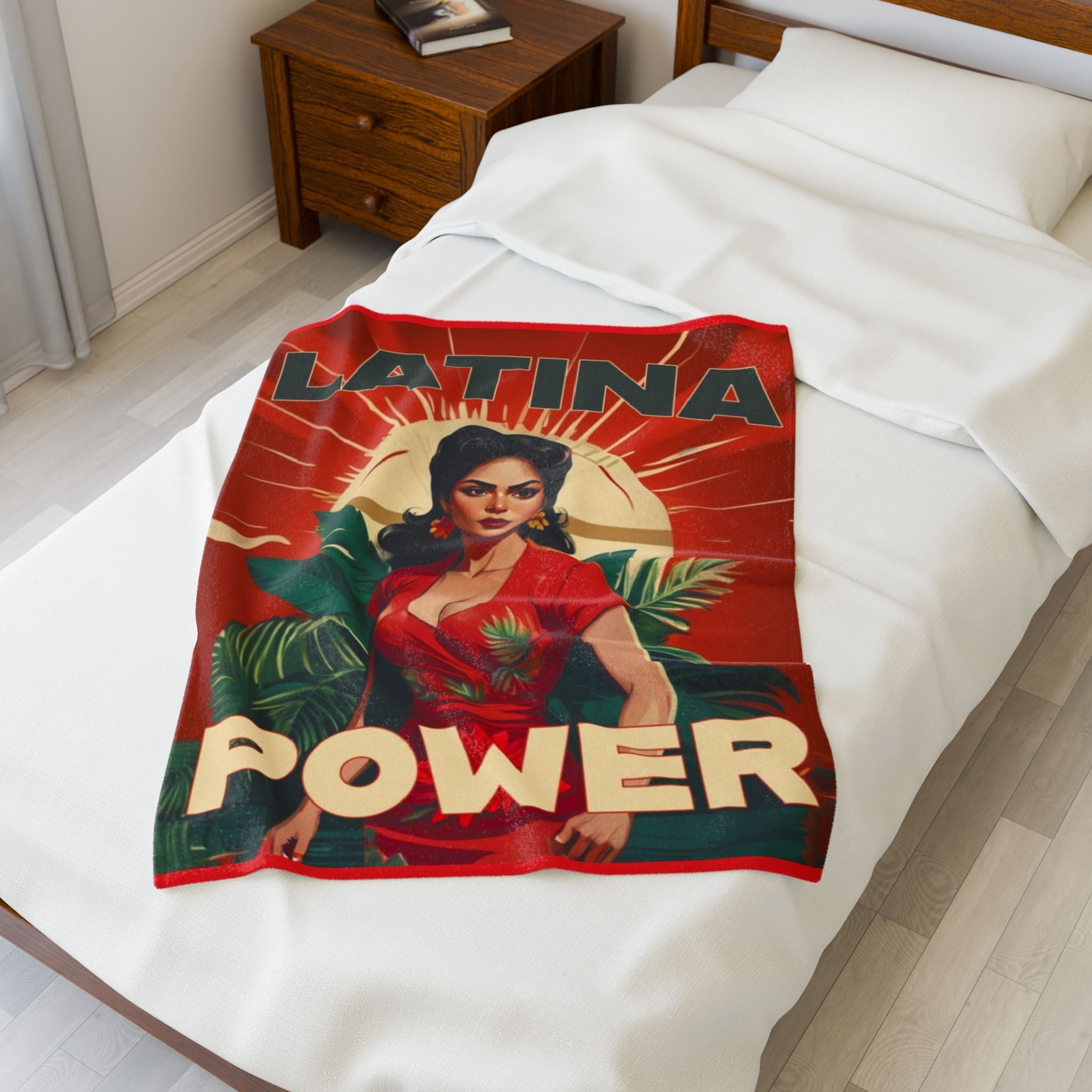 United We Are Stronger” Blanket Latina Power Velveteen Plush Blanket, Cozy Throw for Home Decor, Gifts for Her, Cultural Celebration, - Metamorphosis Creations