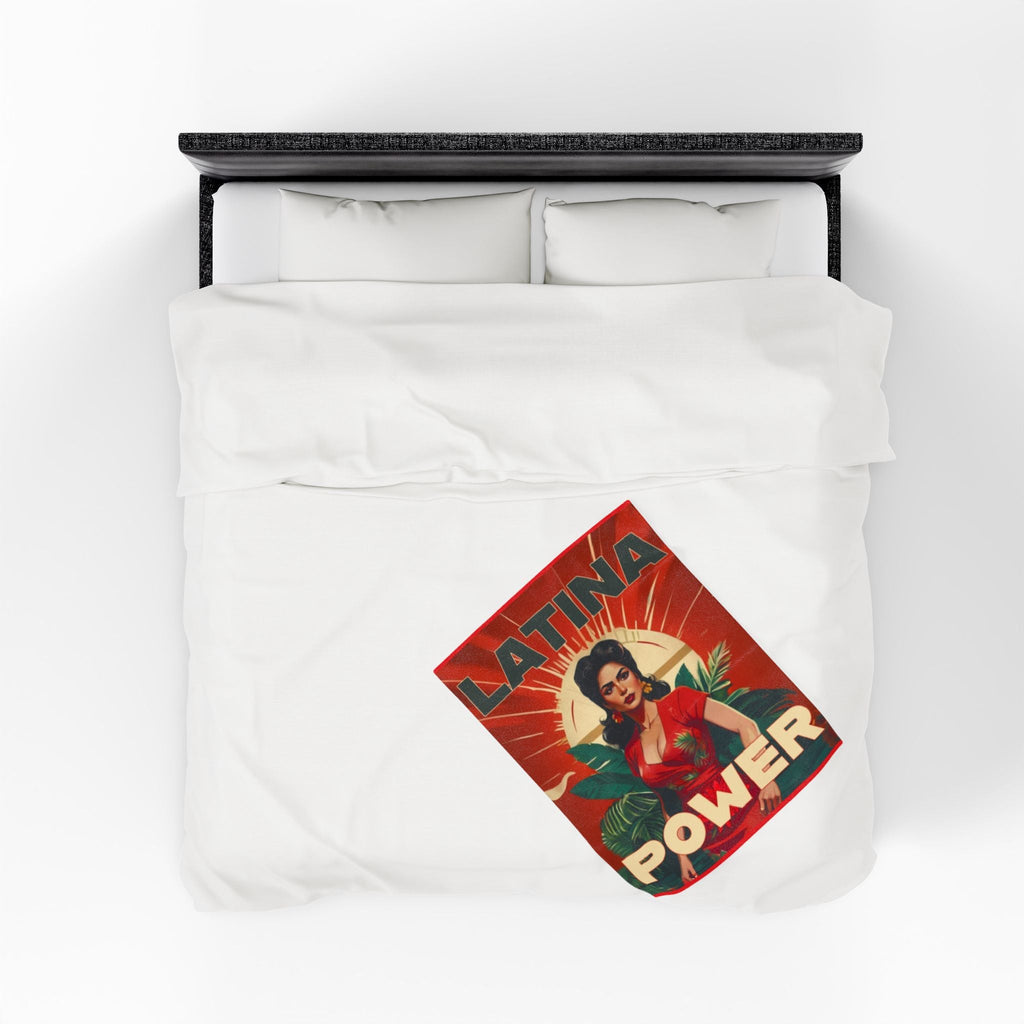 United We Are Stronger” Blanket Latina Power Velveteen Plush Blanket, Cozy Throw for Home Decor, Gifts for Her, Cultural Celebration, - Metamorphosis Creations