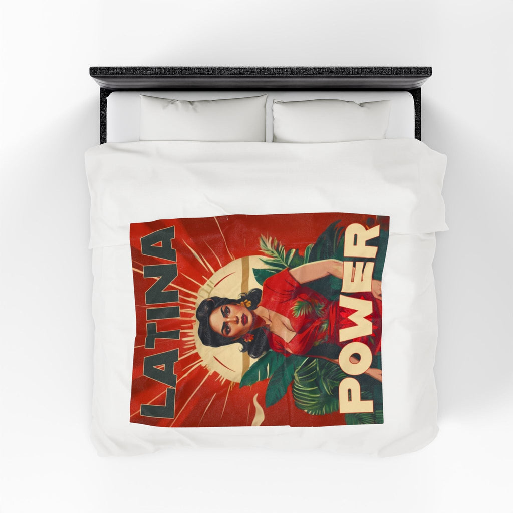 United We Are Stronger” Blanket Latina Power Velveteen Plush Blanket, Cozy Throw for Home Decor, Gifts for Her, Cultural Celebration, - Metamorphosis Creations