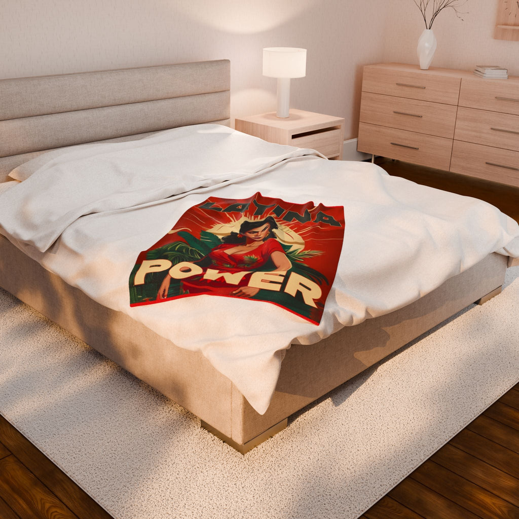 United We Are Stronger” Blanket Latina Power Velveteen Plush Blanket, Cozy Throw for Home Decor, Gifts for Her, Cultural Celebration, - Metamorphosis Creations