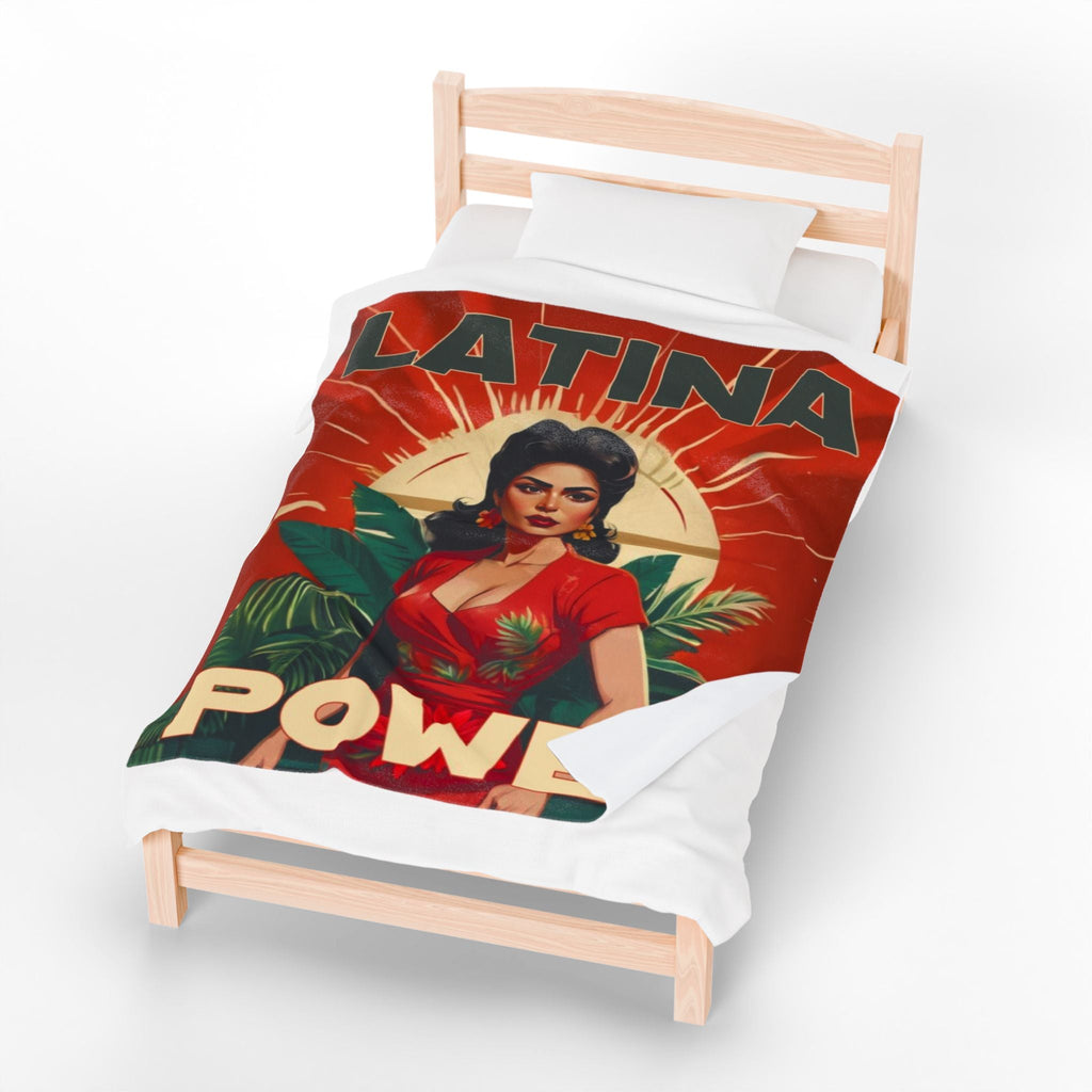 United We Are Stronger” Blanket Latina Power Velveteen Plush Blanket, Cozy Throw for Home Decor, Gifts for Her, Cultural Celebration, - Metamorphosis Creations
