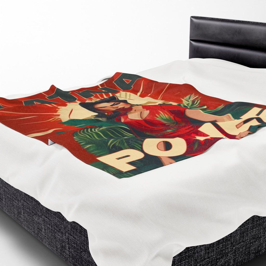 United We Are Stronger” Blanket Latina Power Velveteen Plush Blanket, Cozy Throw for Home Decor, Gifts for Her, Cultural Celebration, - Metamorphosis Creations