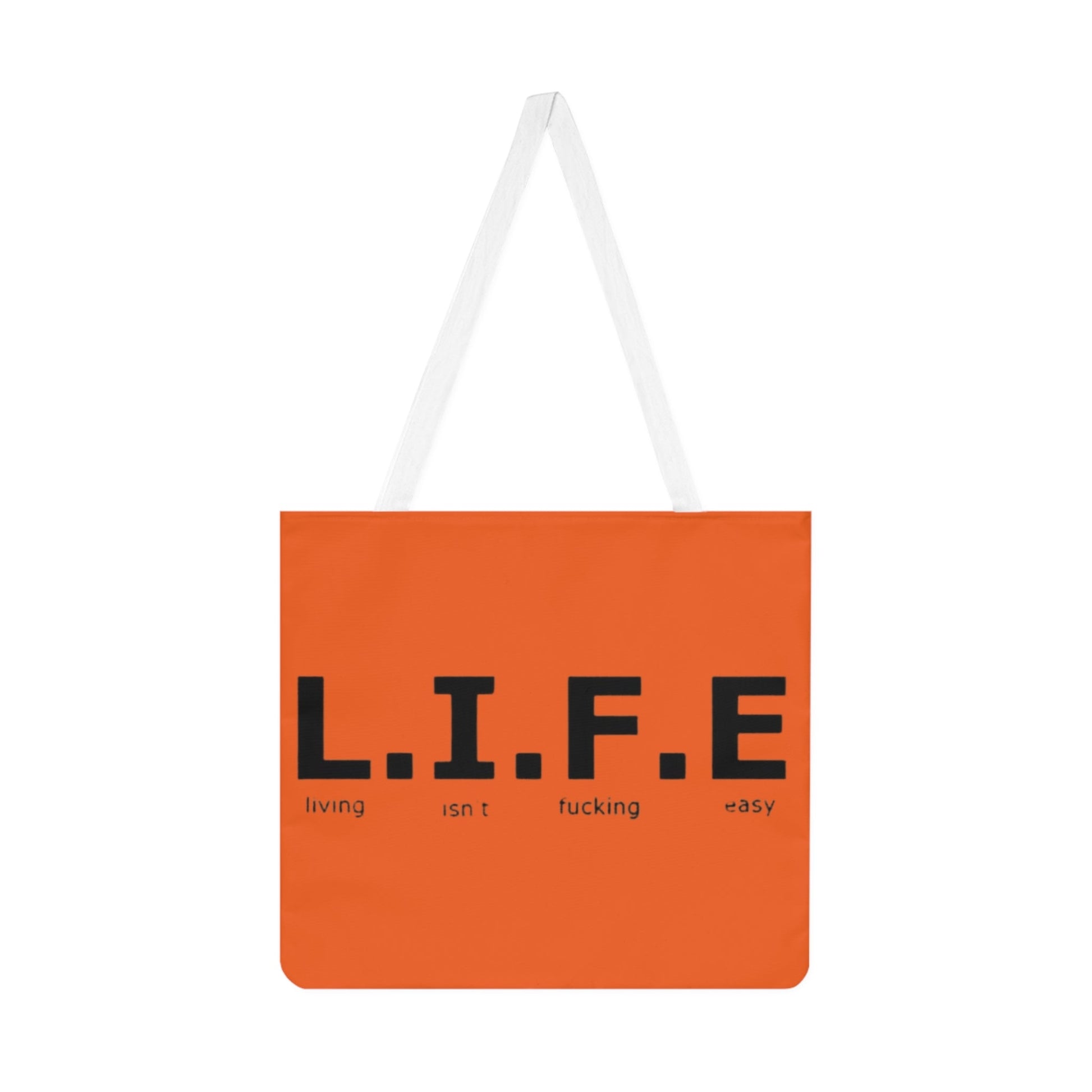 Vibrant L.I.F.E. Shoulder Tote Bag, Motivational Bag, Everyday Carryall, Gift for Life Lovers, Unique Statement Accessory - Metamorphosis Creations
