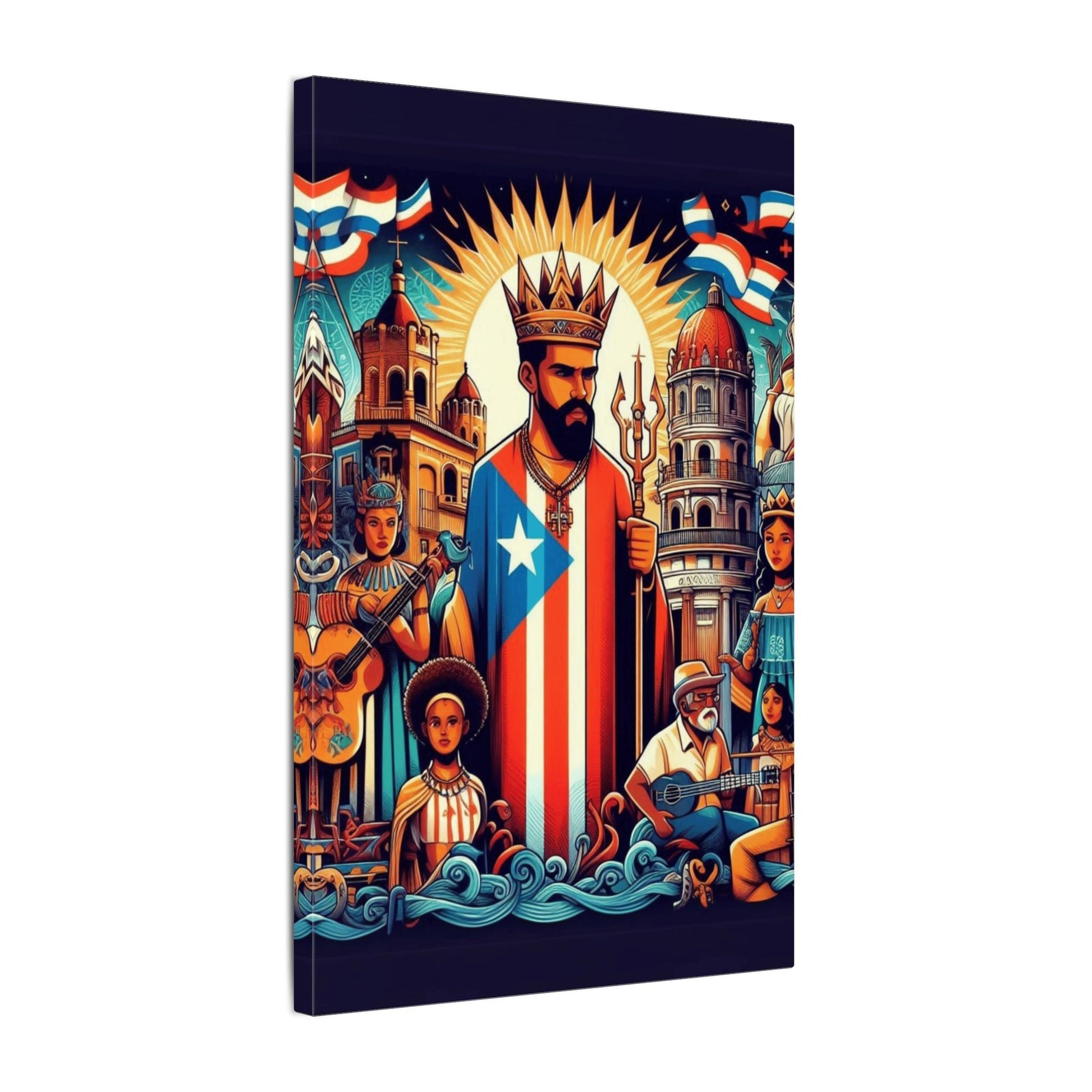 Vibrant Puerto Rican Art Canvas, Cultural Wall Decor, Celebration Decor, Unique Gift, Home Accent, Multi - Size - Metamorphosis Creations