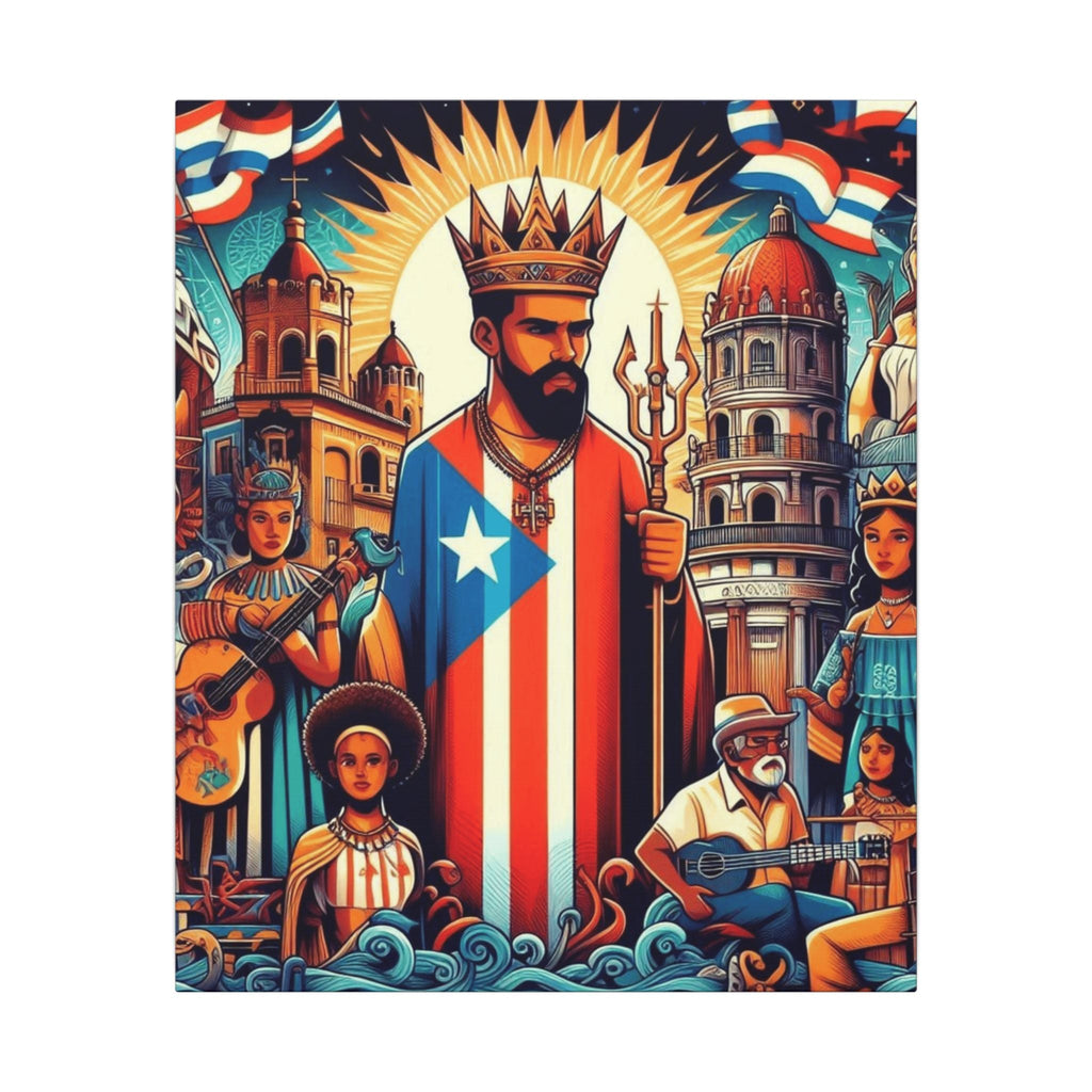 Vibrant Puerto Rican Art Canvas, Cultural Wall Decor, Celebration Decor, Unique Gift, Home Accent, Multi - Size - Metamorphosis Creations