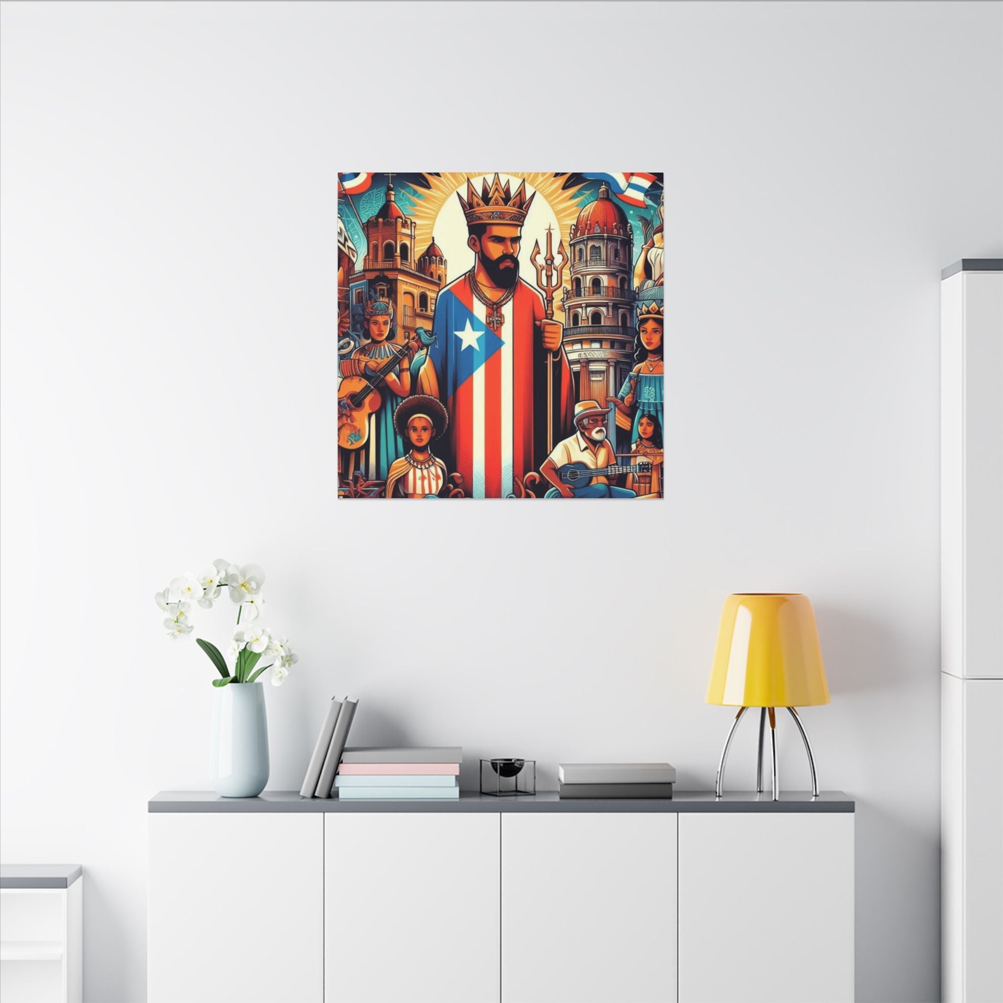 Vibrant Puerto Rican Art Canvas, Cultural Wall Decor, Celebration Decor, Unique Gift, Home Accent, Multi - Size - Metamorphosis Creations