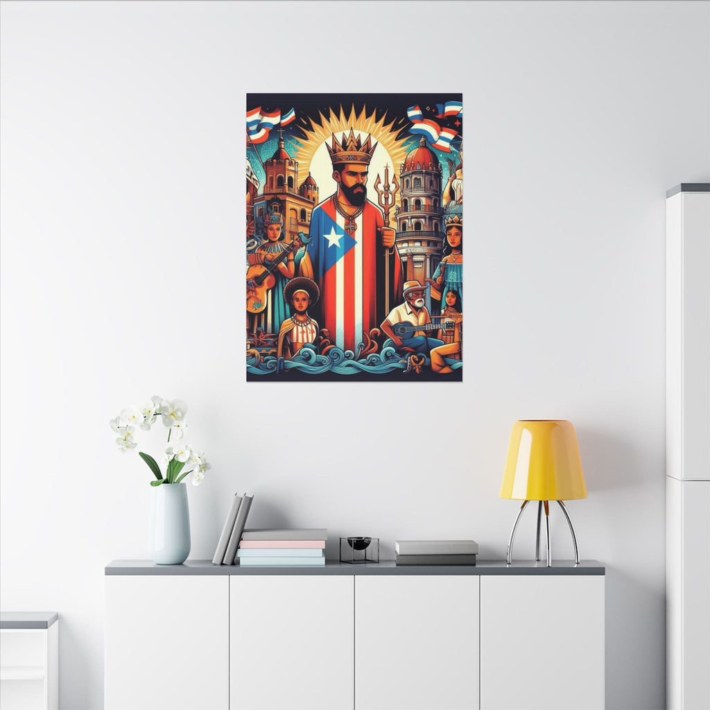 Vibrant Puerto Rican Art Canvas, Cultural Wall Decor, Celebration Decor, Unique Gift, Home Accent, Multi - Size - Metamorphosis Creations