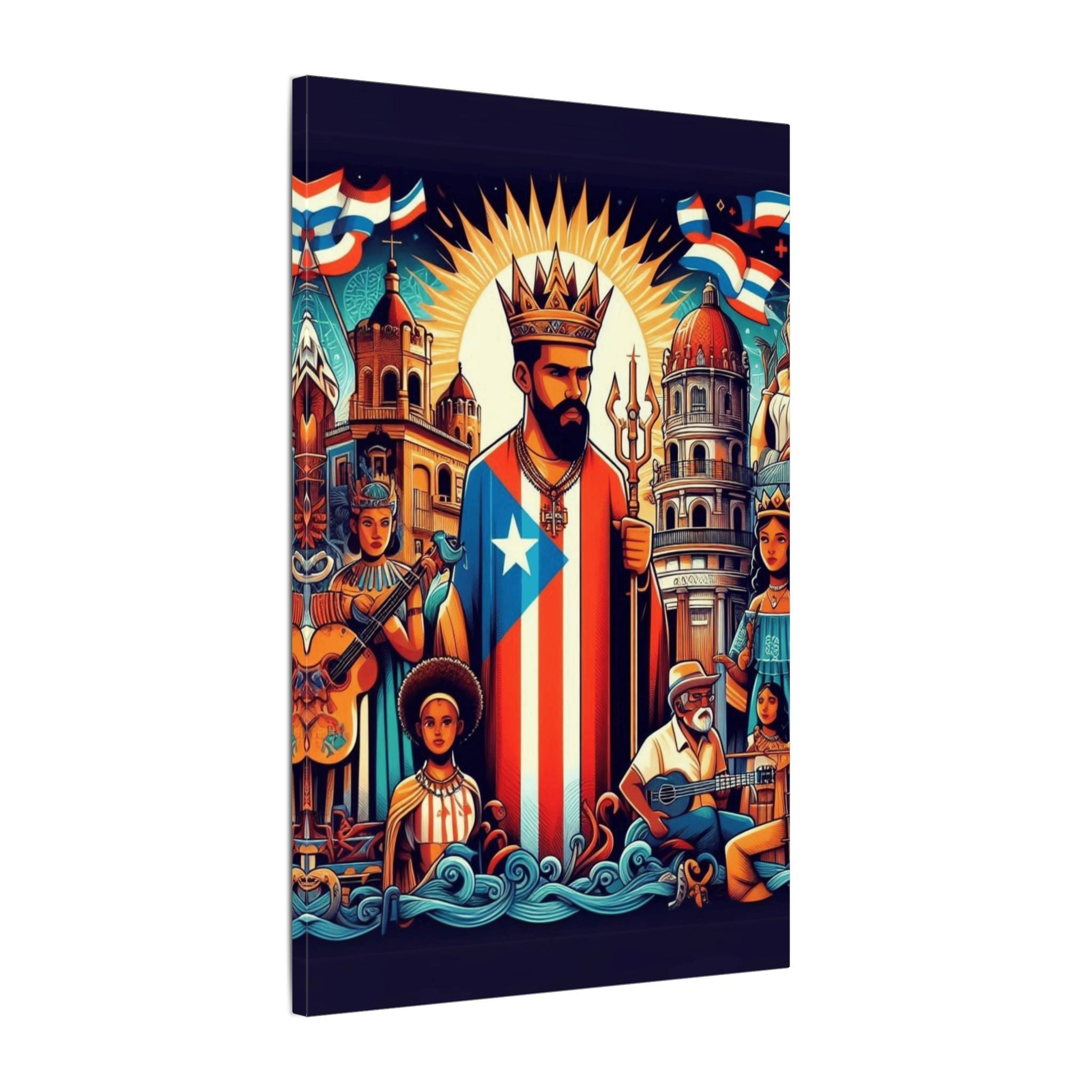 Vibrant Puerto Rican Art Canvas, Cultural Wall Decor, Celebration Decor, Unique Gift, Home Accent, Multi - Size - Metamorphosis Creations