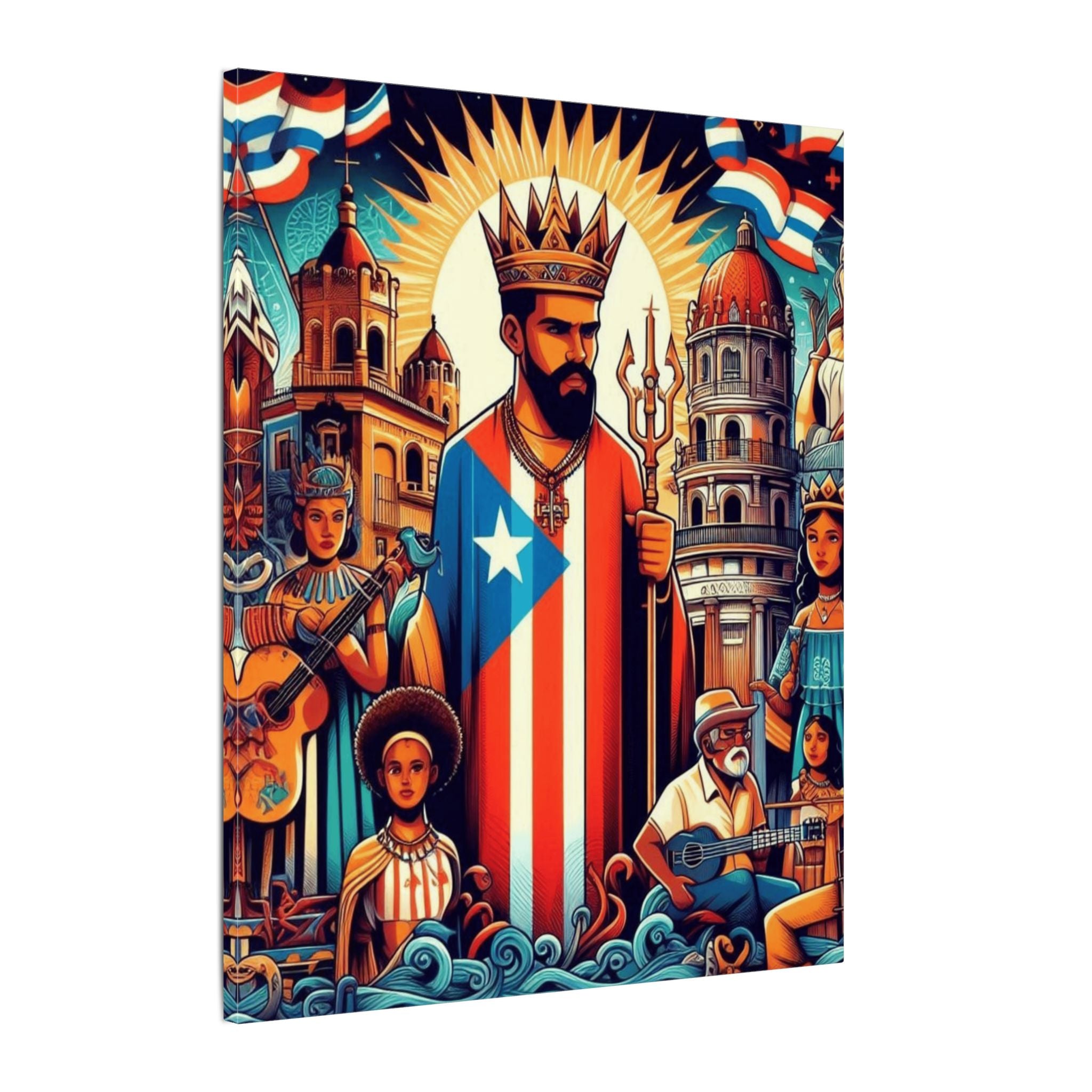 Vibrant Puerto Rican Art Canvas, Cultural Wall Decor, Celebration Decor, Unique Gift, Home Accent, Multi - Size - Metamorphosis Creations