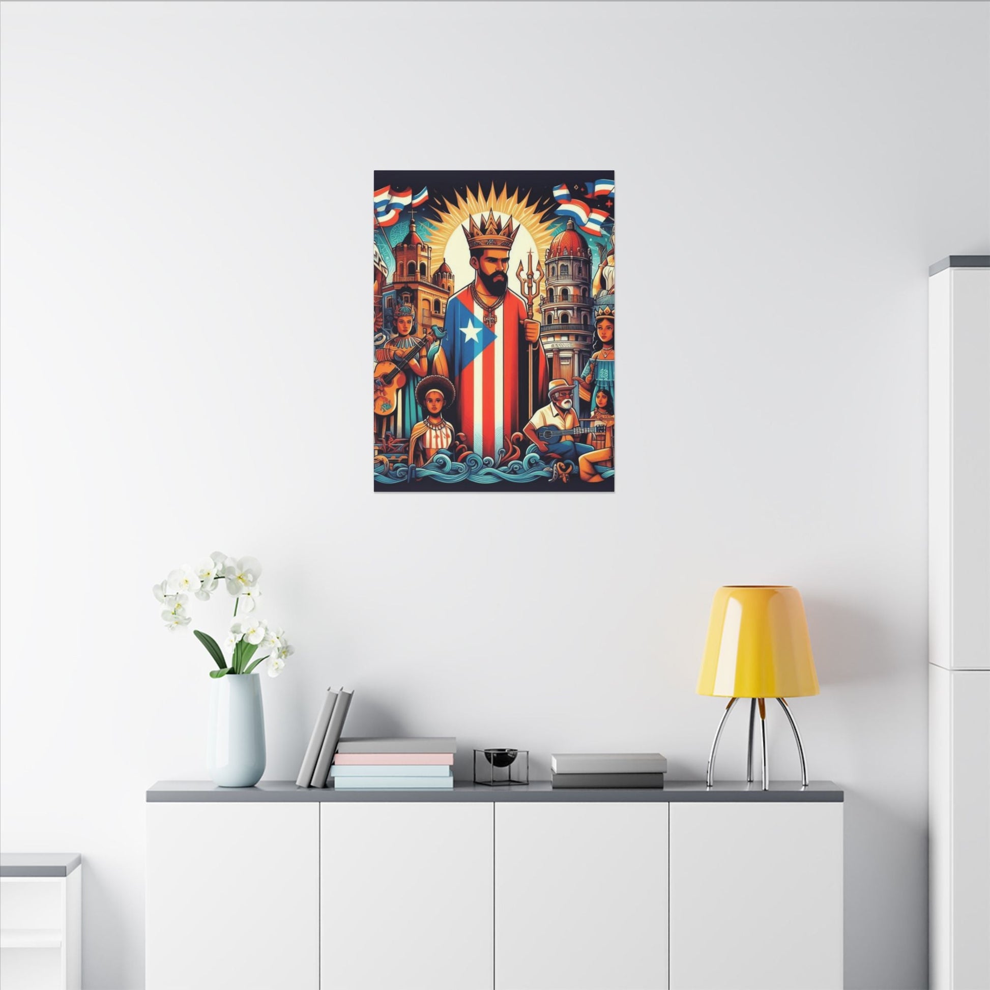 Vibrant Puerto Rican Art Canvas, Cultural Wall Decor, Celebration Decor, Unique Gift, Home Accent, Multi - Size - Metamorphosis Creations