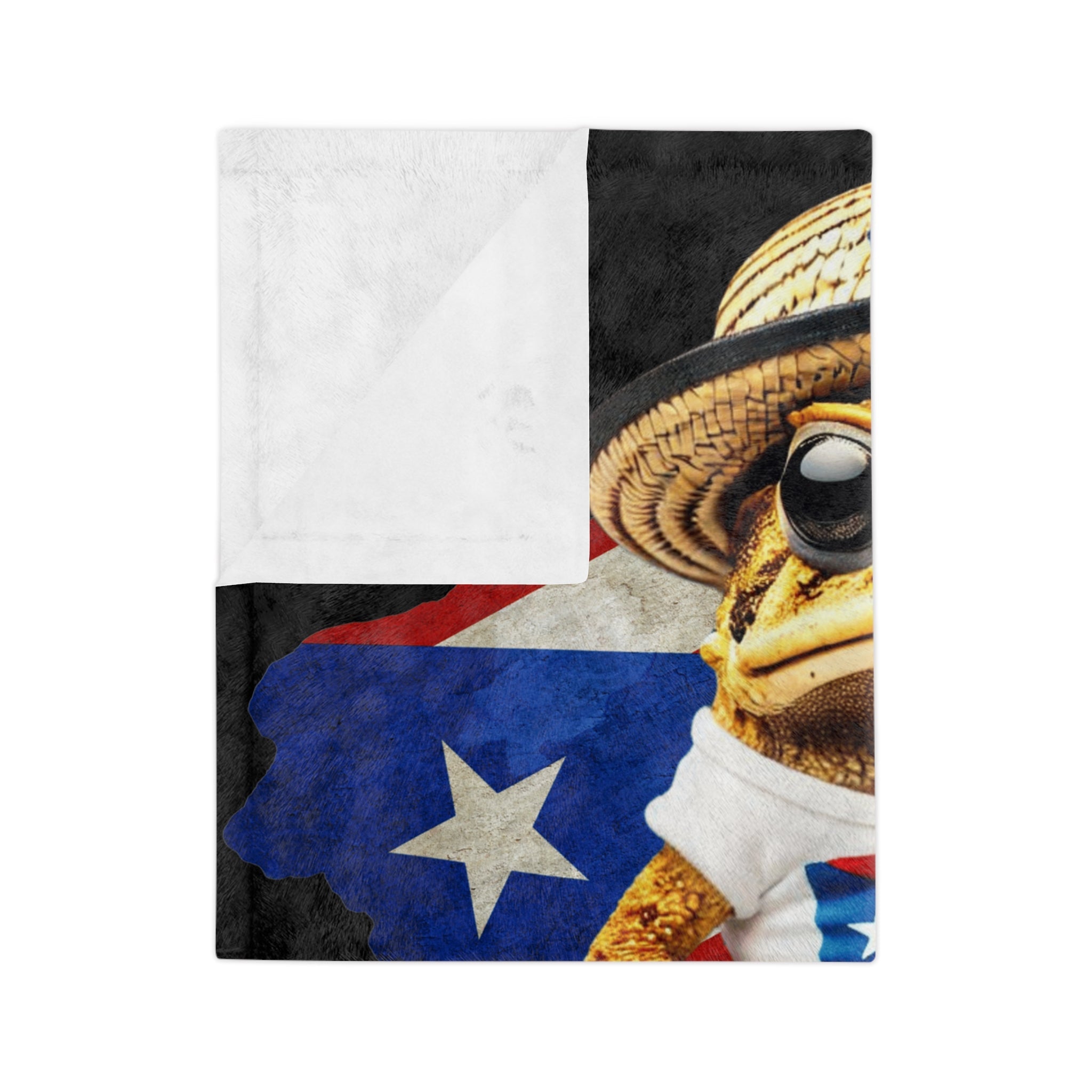 Vibrant Puerto Rican Frog Microfiber Blanket, Cozy Throw, Tapestry, Home Decor, Gift for Her, Puerto Rico Pride - Metamorphosis Creations