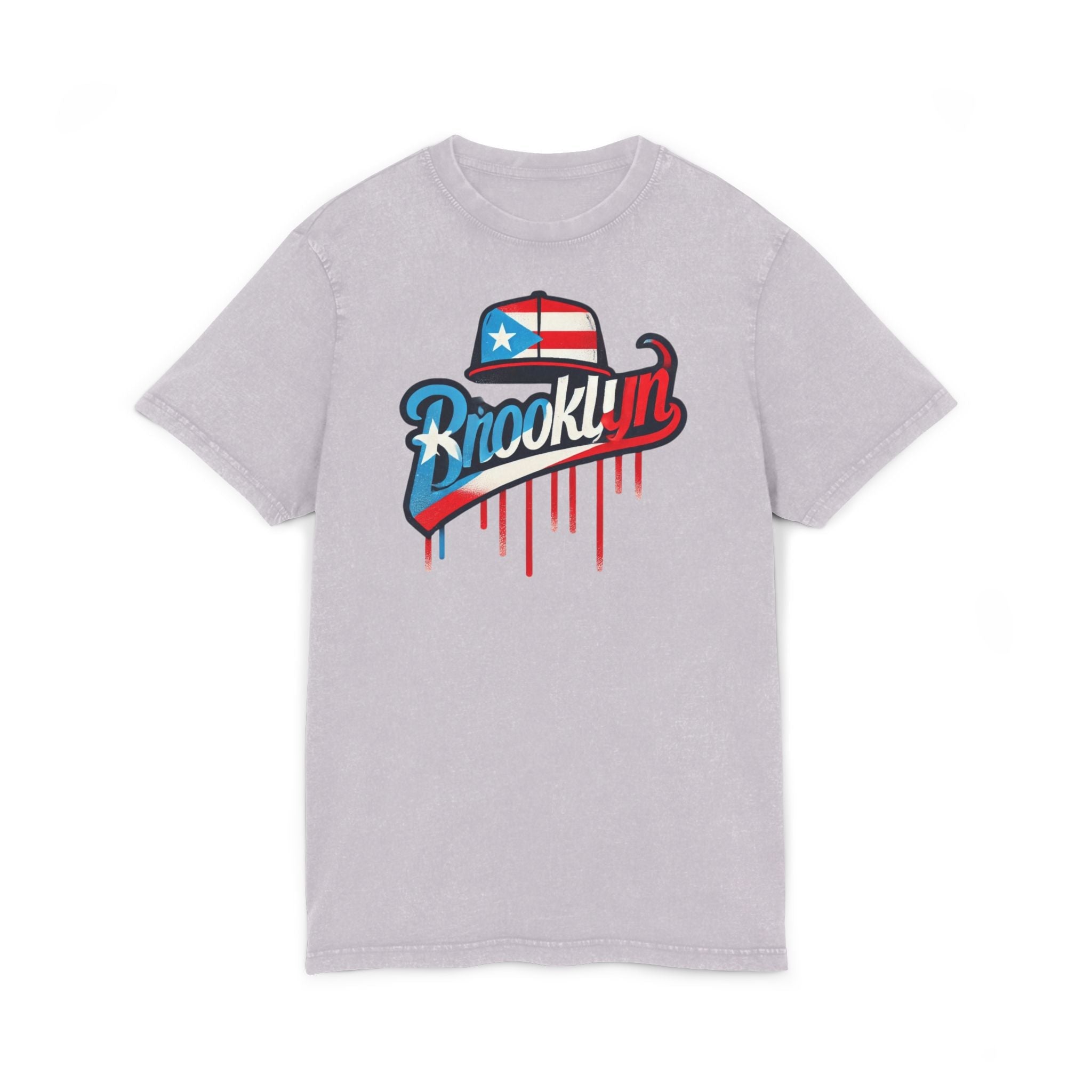 Vintage Brooklyn Acid Washed Tee, Retro Graphic Top, Streetwear Style, Casual Everyday Wear, Independence Day Gift, Urban Fashion - Metamorphosis Creations