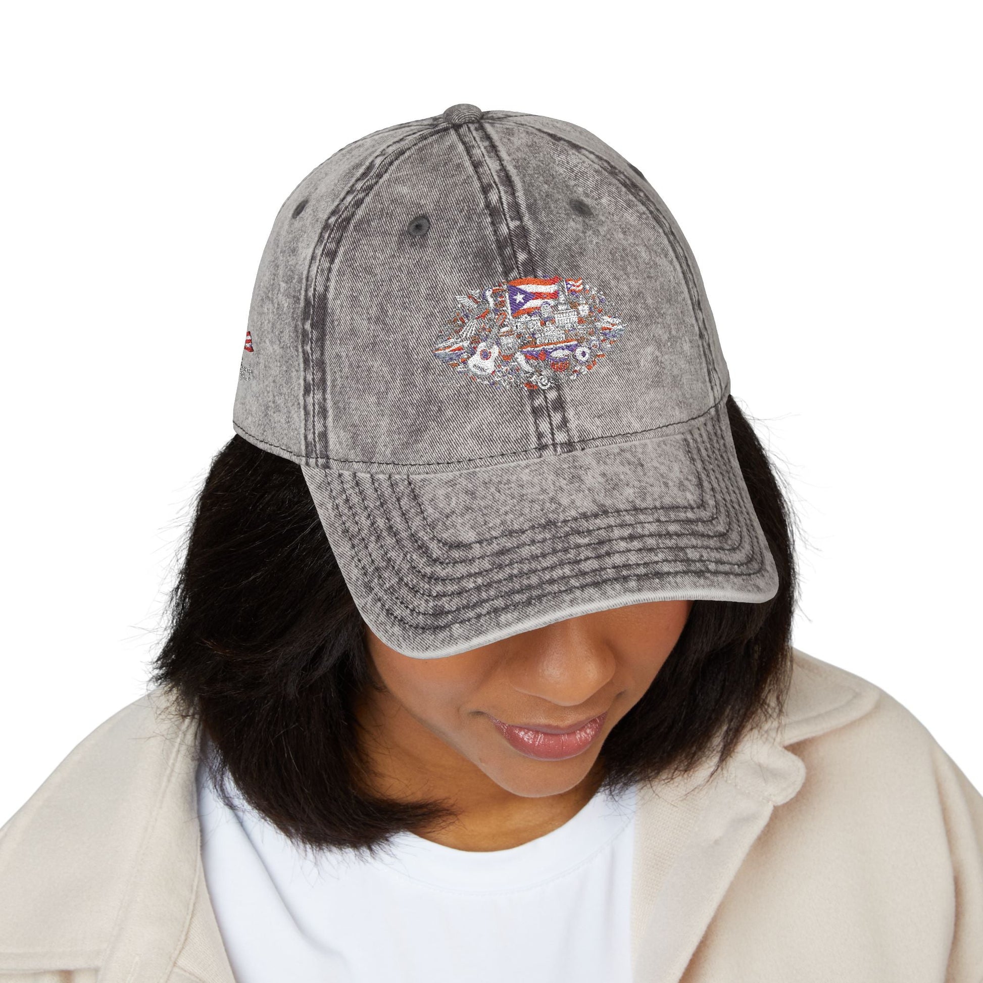 Vintage Embroidered Dad Cap – Unisex Cotton Hat with Distressed Look, Adjustable Fit, Classic Everyday Style - Metamorphosis Creations