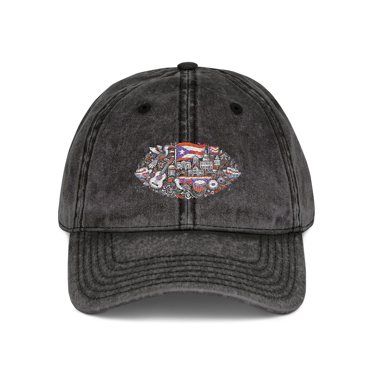 Front view of embroidered vintage dad cap
Side view showing antique brass buckle
Top-down image showing unstructured 6-panel design
Close-up of fabric texture and stitching
Styled shot on a casual outfit or flat lay
