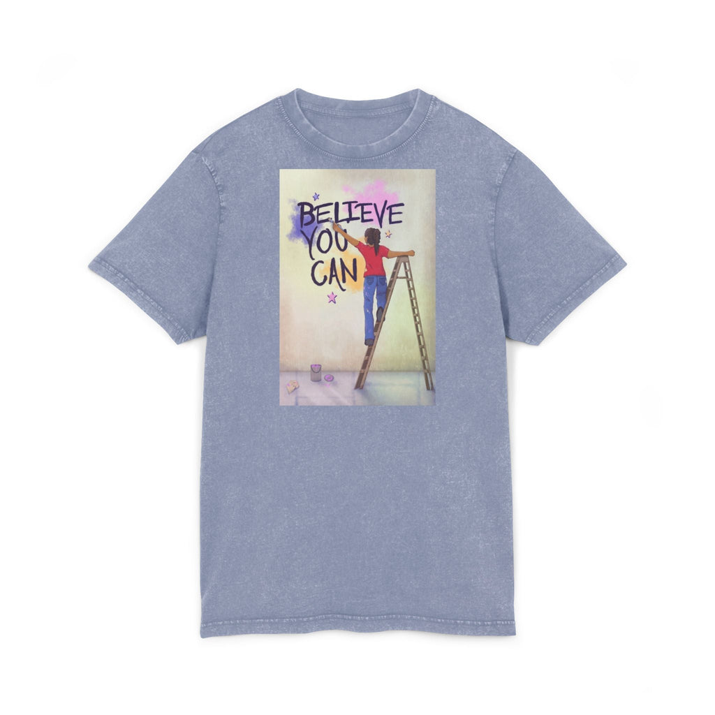 🧘‍♀️ Wear Your Peace. Believe You Can Acid Washed Tee - Motivational Shirt, Vintage Style T-Shirt, Casual Wear, Gift for Friends, Inspirational Apparel - Metamorphosis Creations