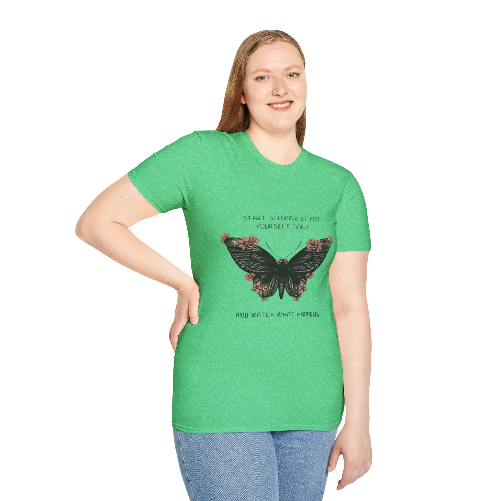Wear Your Peace. Inspirational Butterfly T-Shirt, Motivational Gift, Unisex Tee, Nature Lover Shirt, Self - Care Apparel, Birthday Gift Idea - Metamorphosis Creations