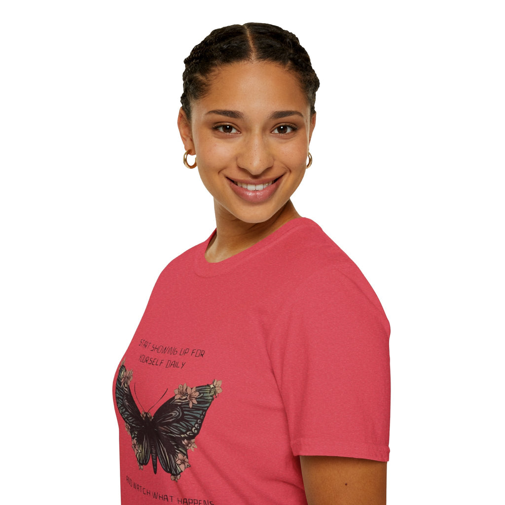 Wear Your Peace. Inspirational Butterfly T-Shirt, Motivational Gift, Unisex Tee, Nature Lover Shirt, Self - Care Apparel, Birthday Gift Idea - Metamorphosis Creations