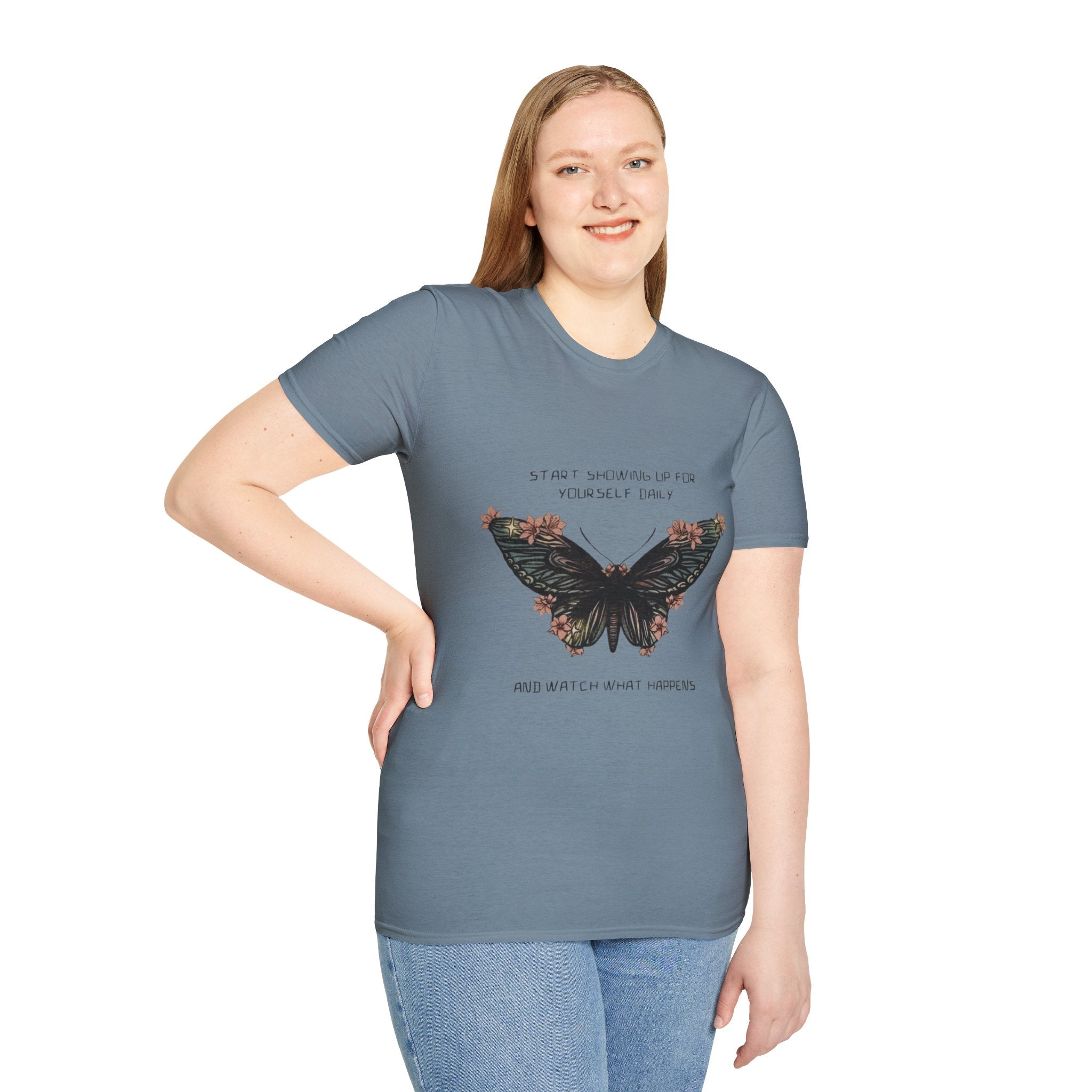 Wear Your Peace. Inspirational Butterfly T-Shirt, Motivational Gift, Unisex Tee, Nature Lover Shirt, Self - Care Apparel, Birthday Gift Idea - Metamorphosis Creations