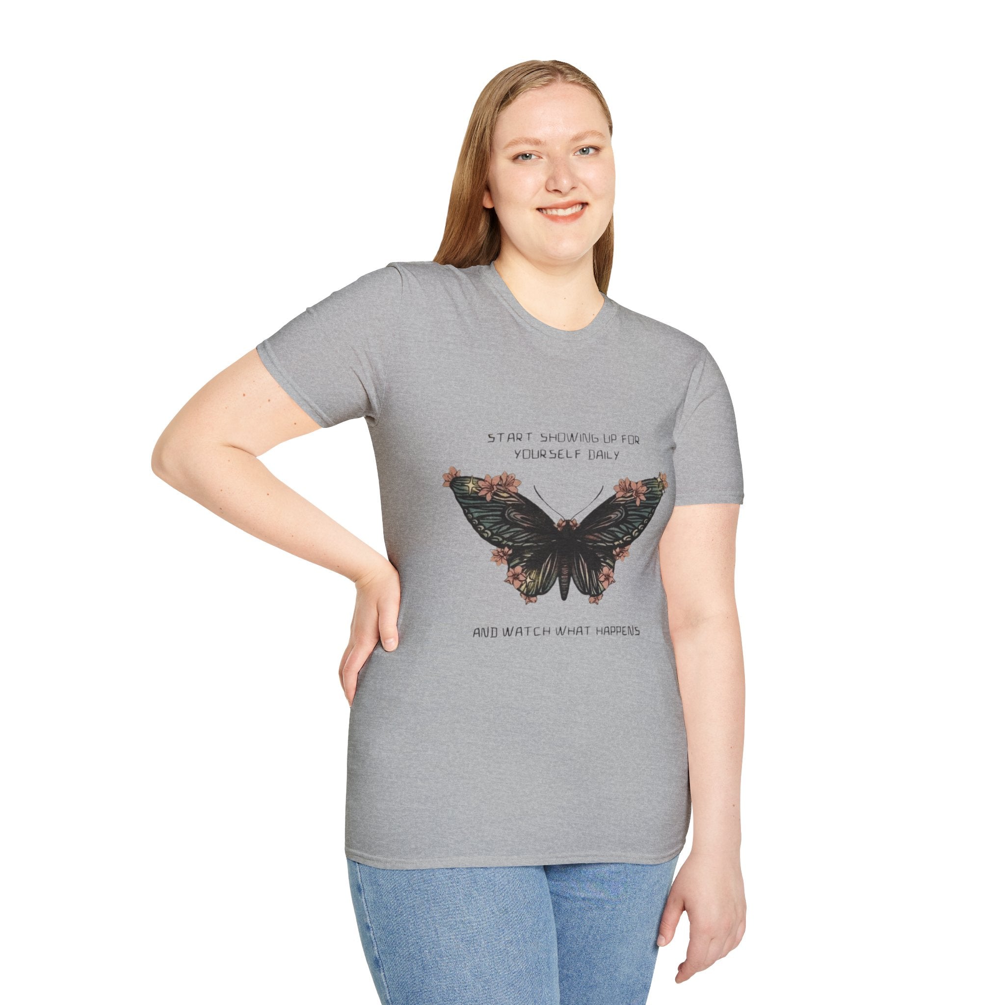 Wear Your Peace. Inspirational Butterfly T-Shirt, Motivational Gift, Unisex Tee, Nature Lover Shirt, Self - Care Apparel, Birthday Gift Idea - Metamorphosis Creations