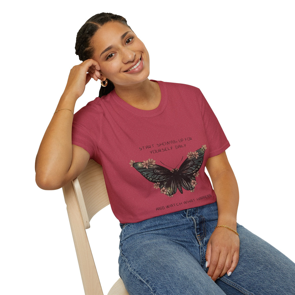 Wear Your Peace. Inspirational Butterfly T-Shirt, Motivational Gift, Unisex Tee, Nature Lover Shirt, Self - Care Apparel, Birthday Gift Idea - Metamorphosis Creations