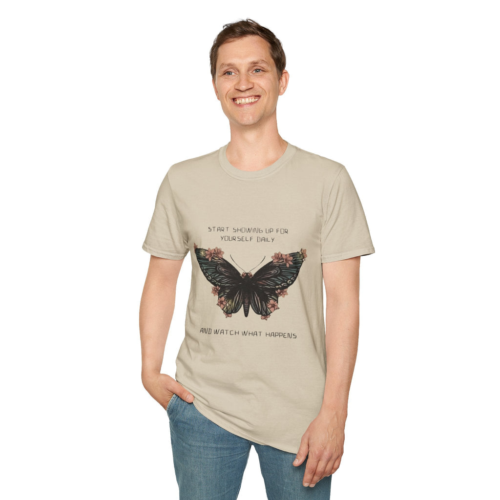 Wear Your Peace. Inspirational Butterfly T-Shirt, Motivational Gift, Unisex Tee, Nature Lover Shirt, Self - Care Apparel, Birthday Gift Idea - Metamorphosis Creations