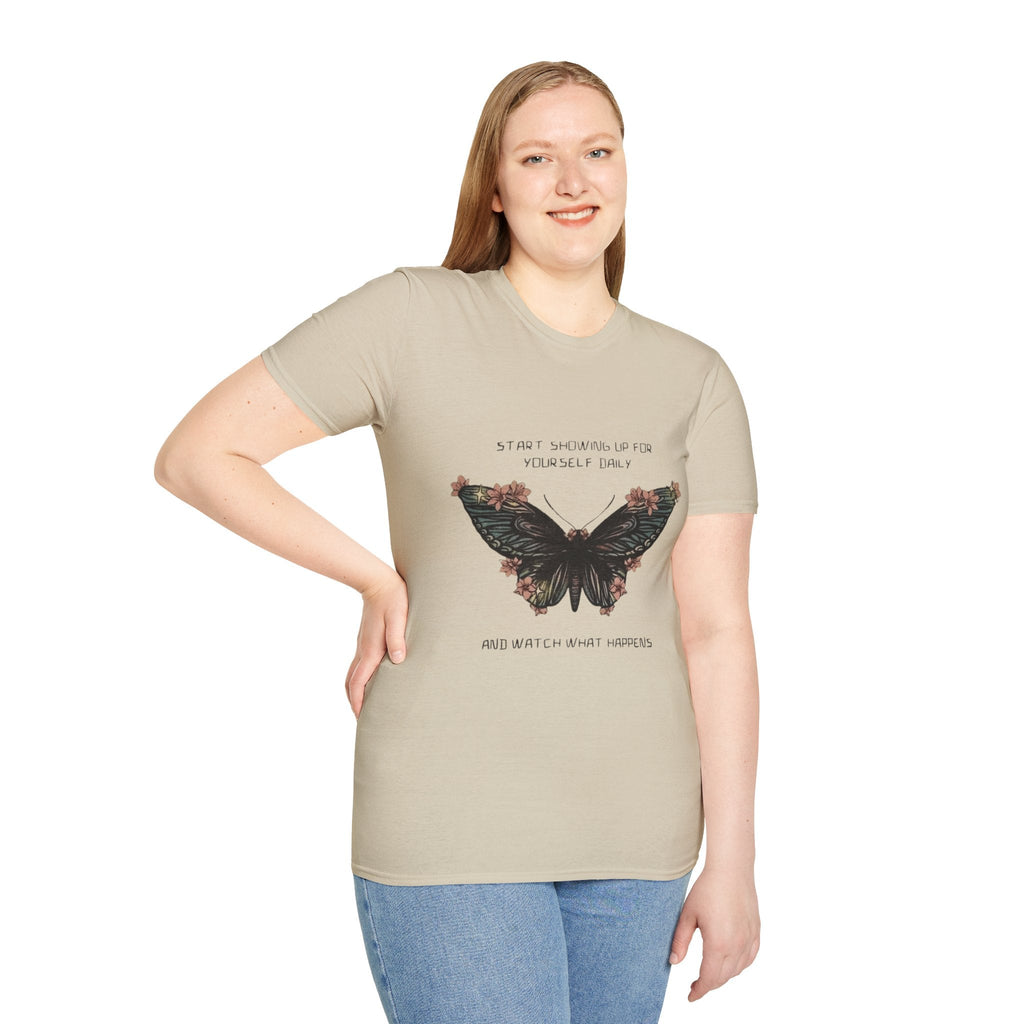 Wear Your Peace. Inspirational Butterfly T-Shirt, Motivational Gift, Unisex Tee, Nature Lover Shirt, Self - Care Apparel, Birthday Gift Idea - Metamorphosis Creations