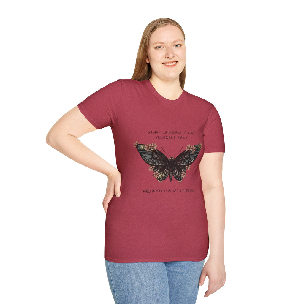 Wear Your Peace. Inspirational Butterfly T-Shirt, Motivational Gift, Unisex Tee, Nature Lover Shirt, Self - Care Apparel, Birthday Gift Idea - Metamorphosis Creations