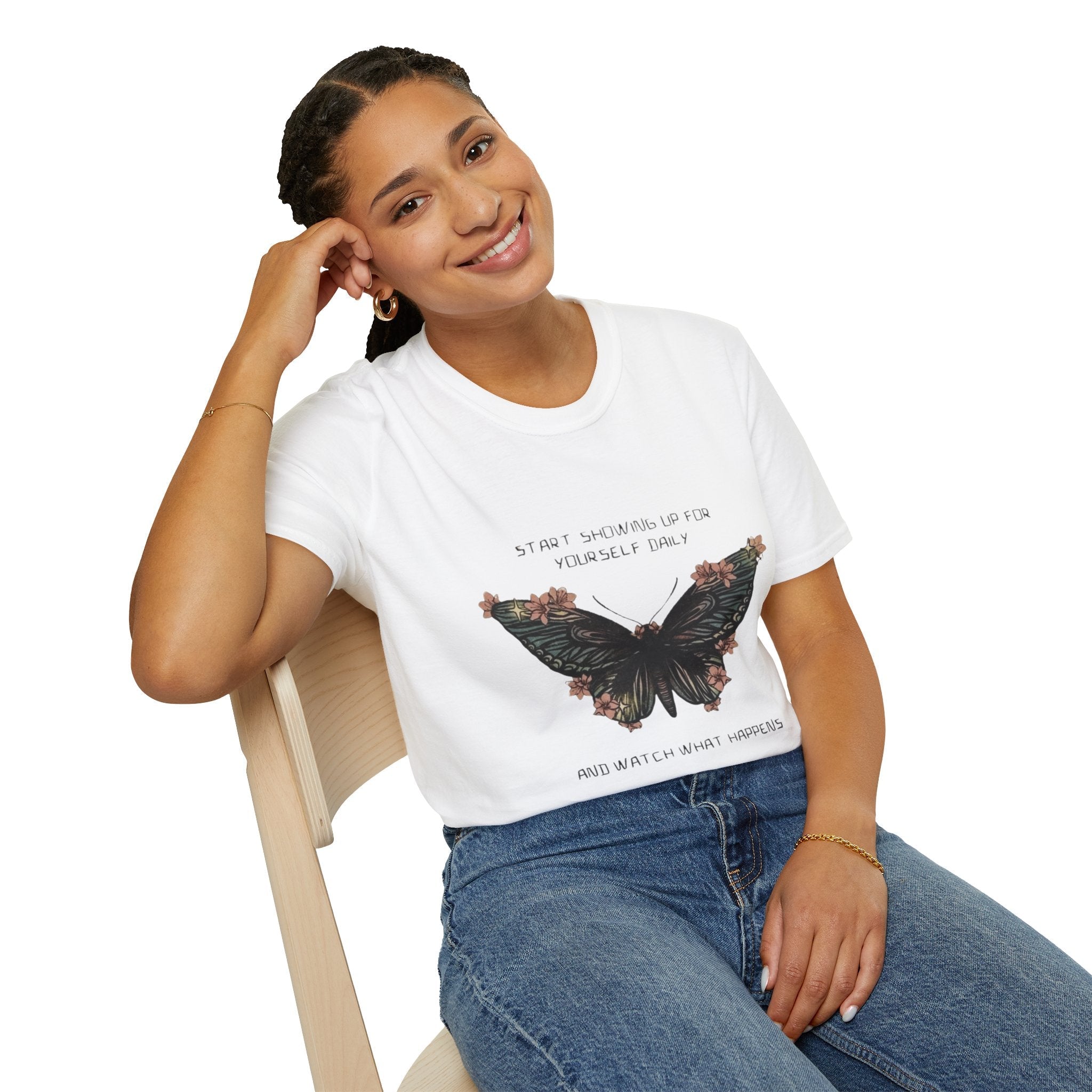 Wear Your Peace. Inspirational Butterfly T-Shirt, Motivational Gift, Unisex Tee, Nature Lover Shirt, Self - Care Apparel, Birthday Gift Idea - Metamorphosis Creations