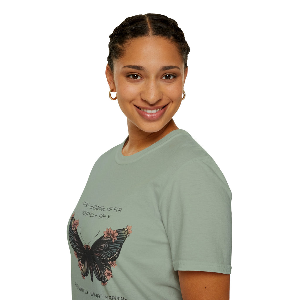 Wear Your Peace. Inspirational Butterfly T-Shirt, Motivational Gift, Unisex Tee, Nature Lover Shirt, Self - Care Apparel, Birthday Gift Idea - Metamorphosis Creations