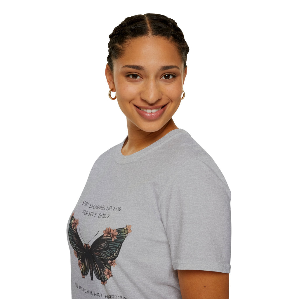 Wear Your Peace. Inspirational Butterfly T-Shirt, Motivational Gift, Unisex Tee, Nature Lover Shirt, Self - Care Apparel, Birthday Gift Idea - Metamorphosis Creations