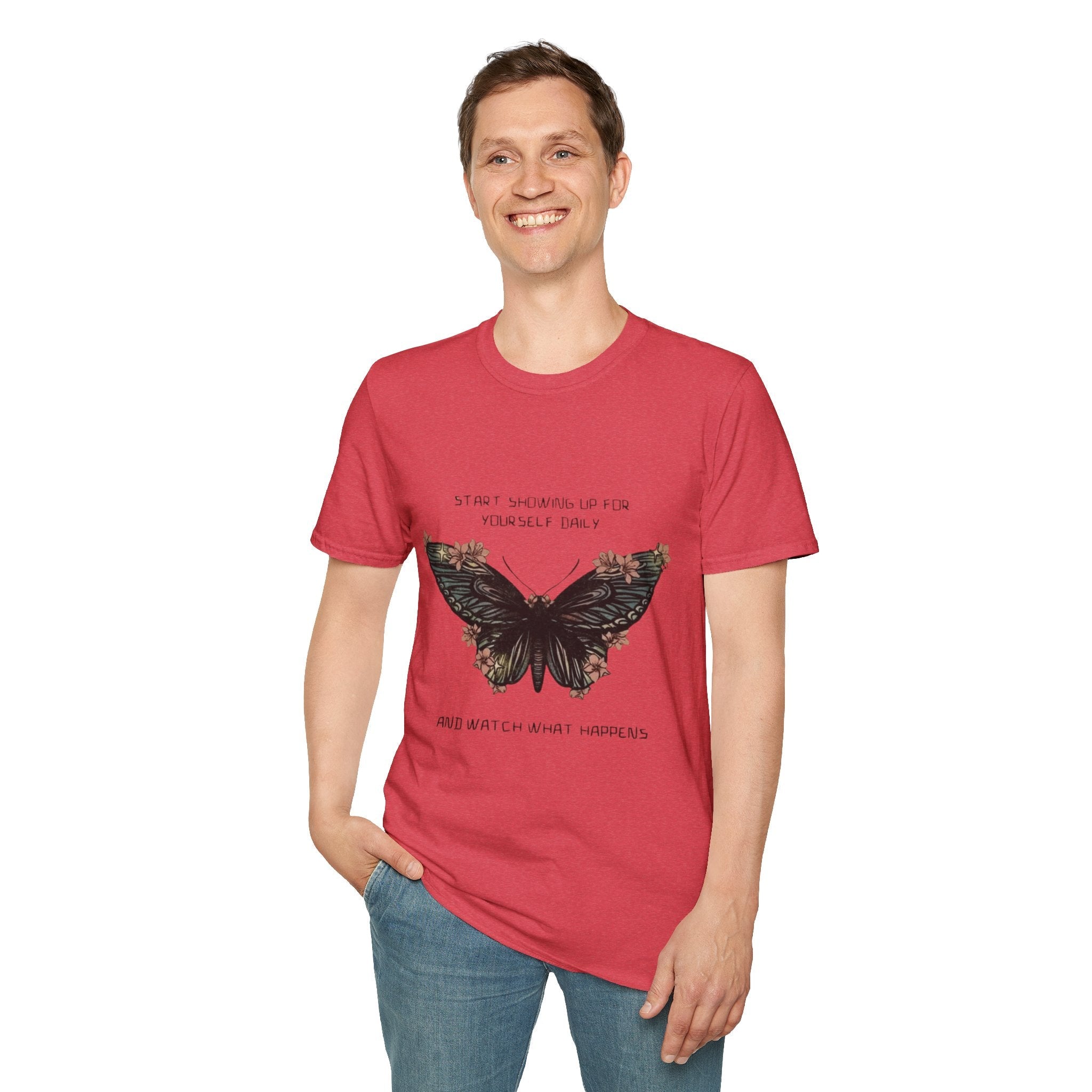 Wear Your Peace. Inspirational Butterfly T-Shirt, Motivational Gift, Unisex Tee, Nature Lover Shirt, Self - Care Apparel, Birthday Gift Idea - Metamorphosis Creations