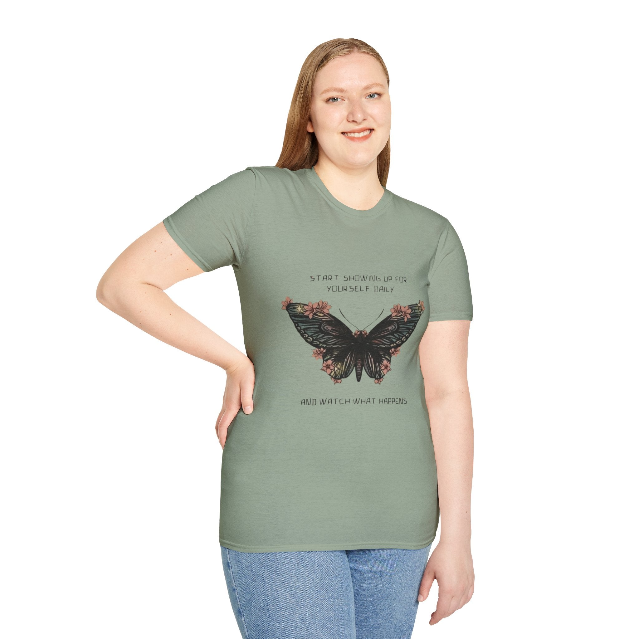 Wear Your Peace. Inspirational Butterfly T-Shirt, Motivational Gift, Unisex Tee, Nature Lover Shirt, Self - Care Apparel, Birthday Gift Idea - Metamorphosis Creations