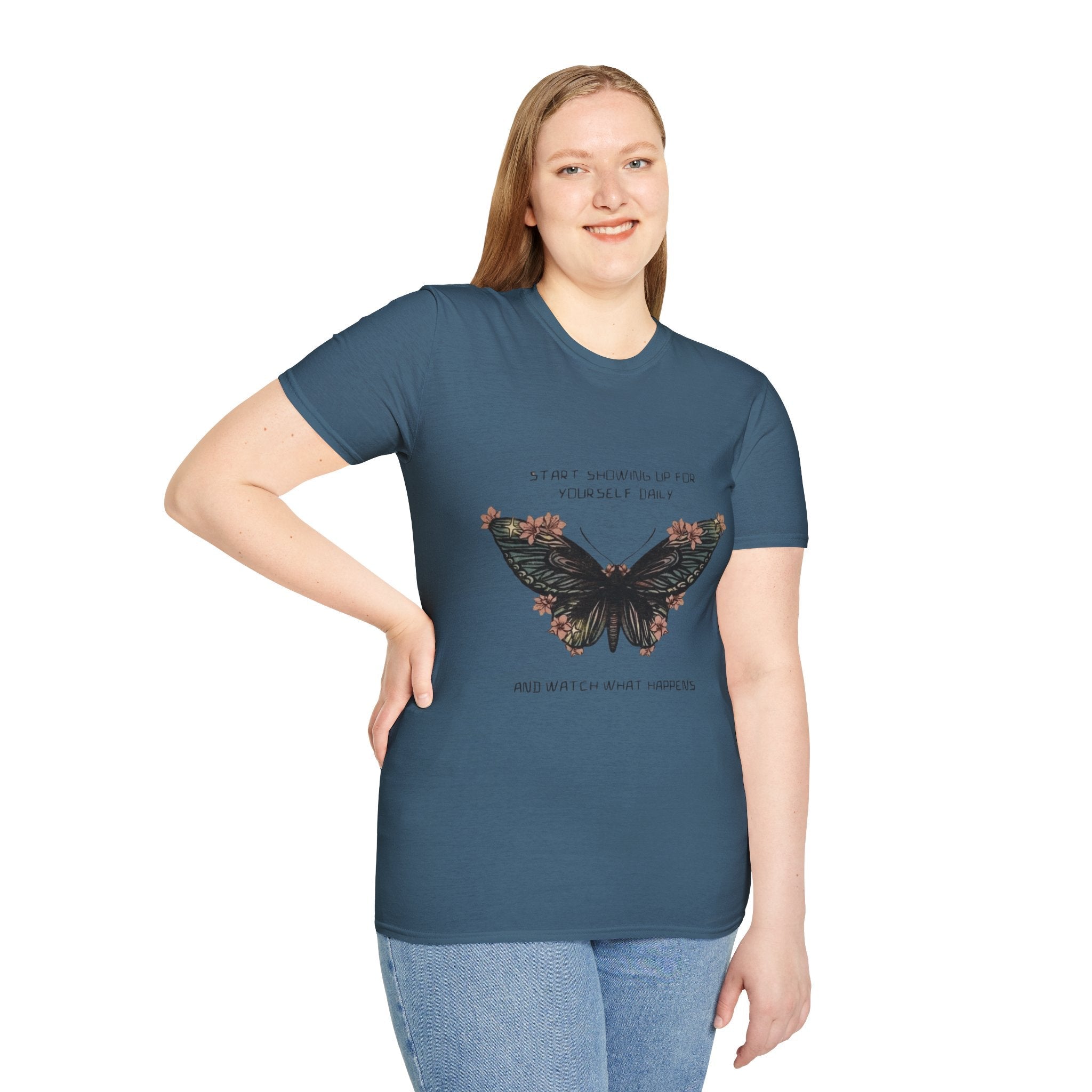 Wear Your Peace. Inspirational Butterfly T-Shirt, Motivational Gift, Unisex Tee, Nature Lover Shirt, Self - Care Apparel, Birthday Gift Idea - Metamorphosis Creations