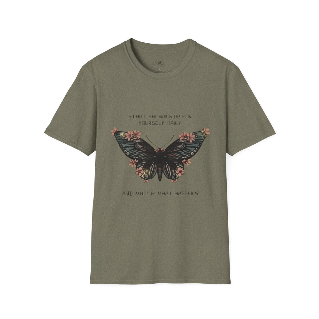 Wear Your Peace. Inspirational Butterfly T-Shirt, Motivational Gift, Unisex Tee, Nature Lover Shirt, Self - Care Apparel, Birthday Gift Idea - Metamorphosis Creations