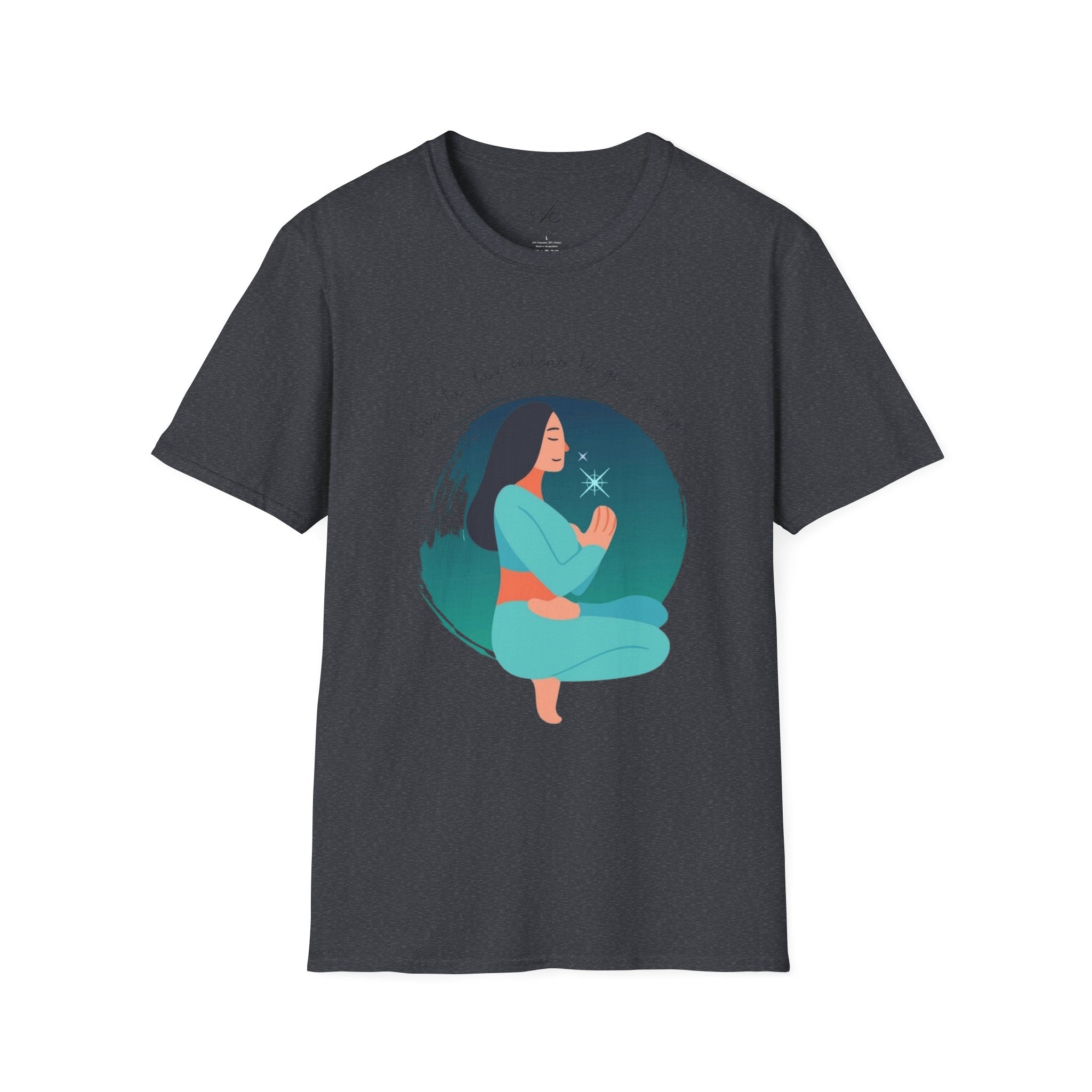 Wear Your Peace. Meditative Goddess T-Shirt, Mindfulness Apparel, Spiritual Gift, Yoga Tee, Relaxation Wear, Inspirational Top - Metamorphosis Creations