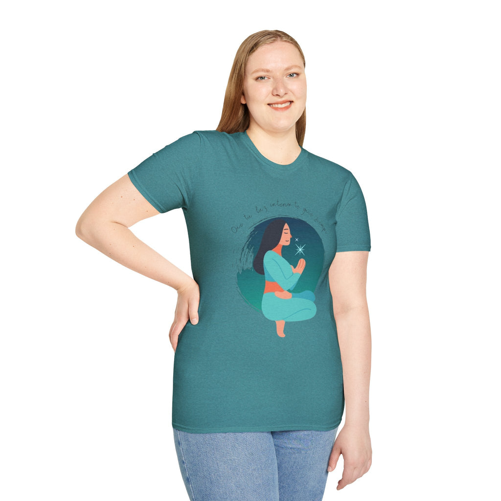 Wear Your Peace. Meditative Goddess T-Shirt, Mindfulness Apparel, Spiritual Gift, Yoga Tee, Relaxation Wear, Inspirational Top - Metamorphosis Creations