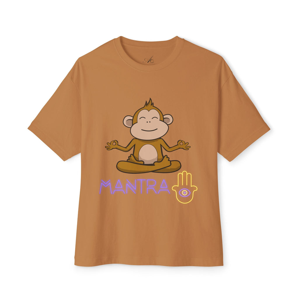 🧘‍♀️ Wear Your Peace. Mindful Monkey Graphic Tee | Unisex Boxy T-Shirt for Yoga Lovers, Gifts for Him/Her, Relaxation Apparel, Meditative Wear, Casual Streetwear - Metamorphosis Creations