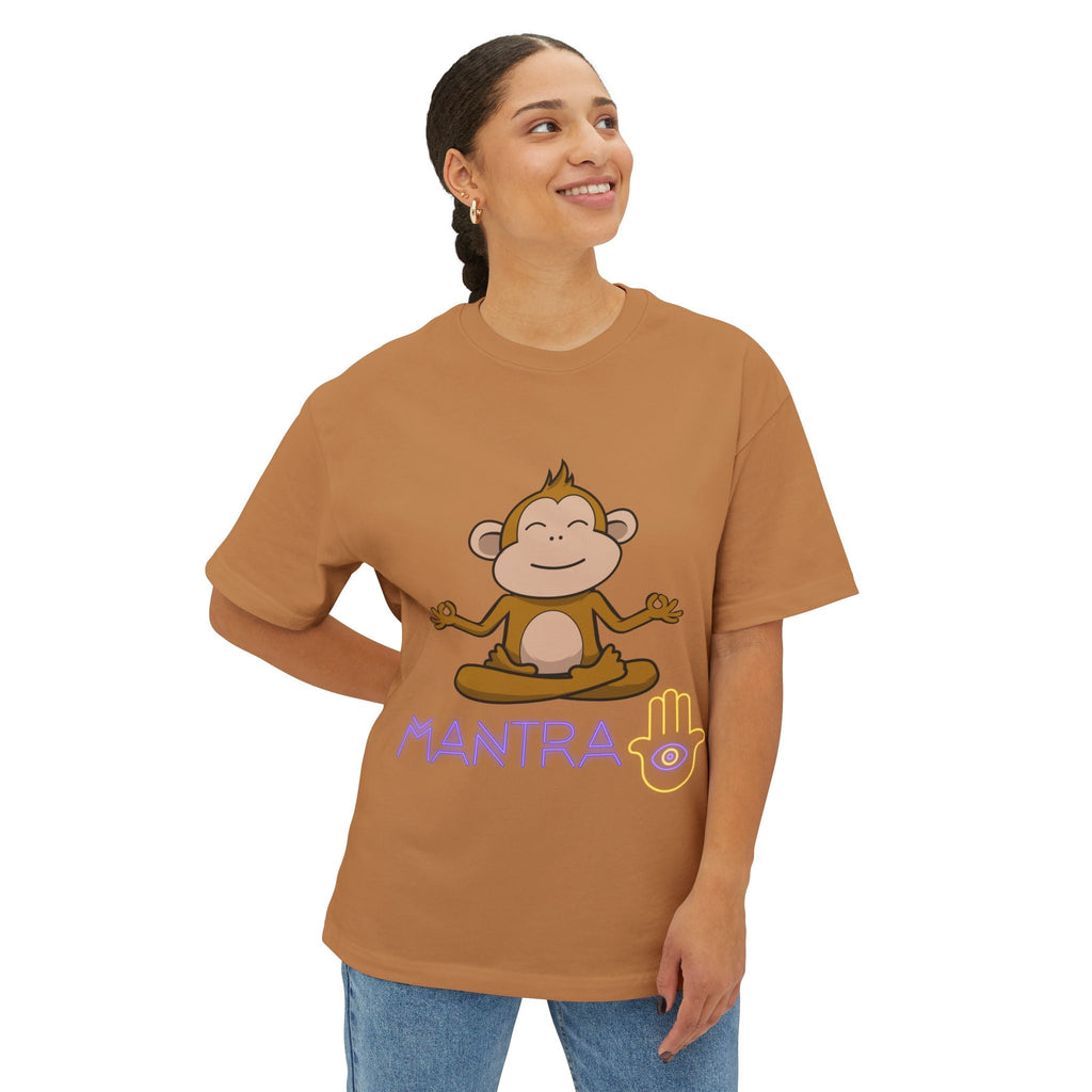 🧘‍♀️ Wear Your Peace. Mindful Monkey Graphic Tee | Unisex Boxy T-Shirt for Yoga Lovers, Gifts for Him/Her, Relaxation Apparel, Meditative Wear, Casual Streetwear - Metamorphosis Creations
