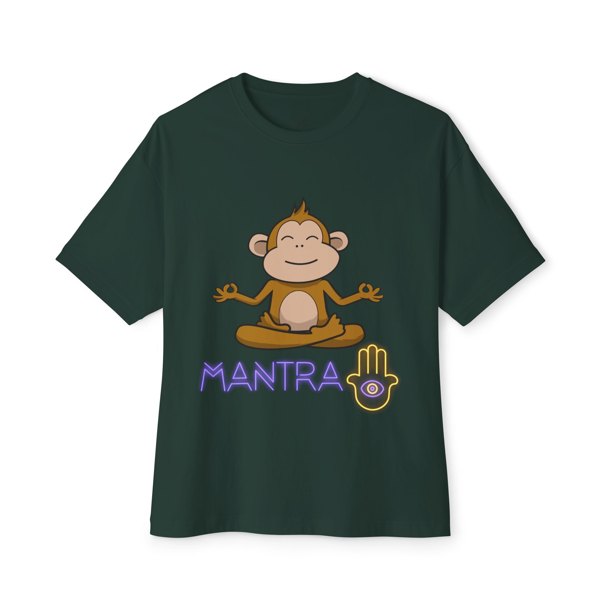 🧘‍♀️ Wear Your Peace. Mindful Monkey Graphic Tee | Unisex Boxy T-Shirt for Yoga Lovers, Gifts for Him/Her, Relaxation Apparel, Meditative Wear, Casual Streetwear - Metamorphosis Creations