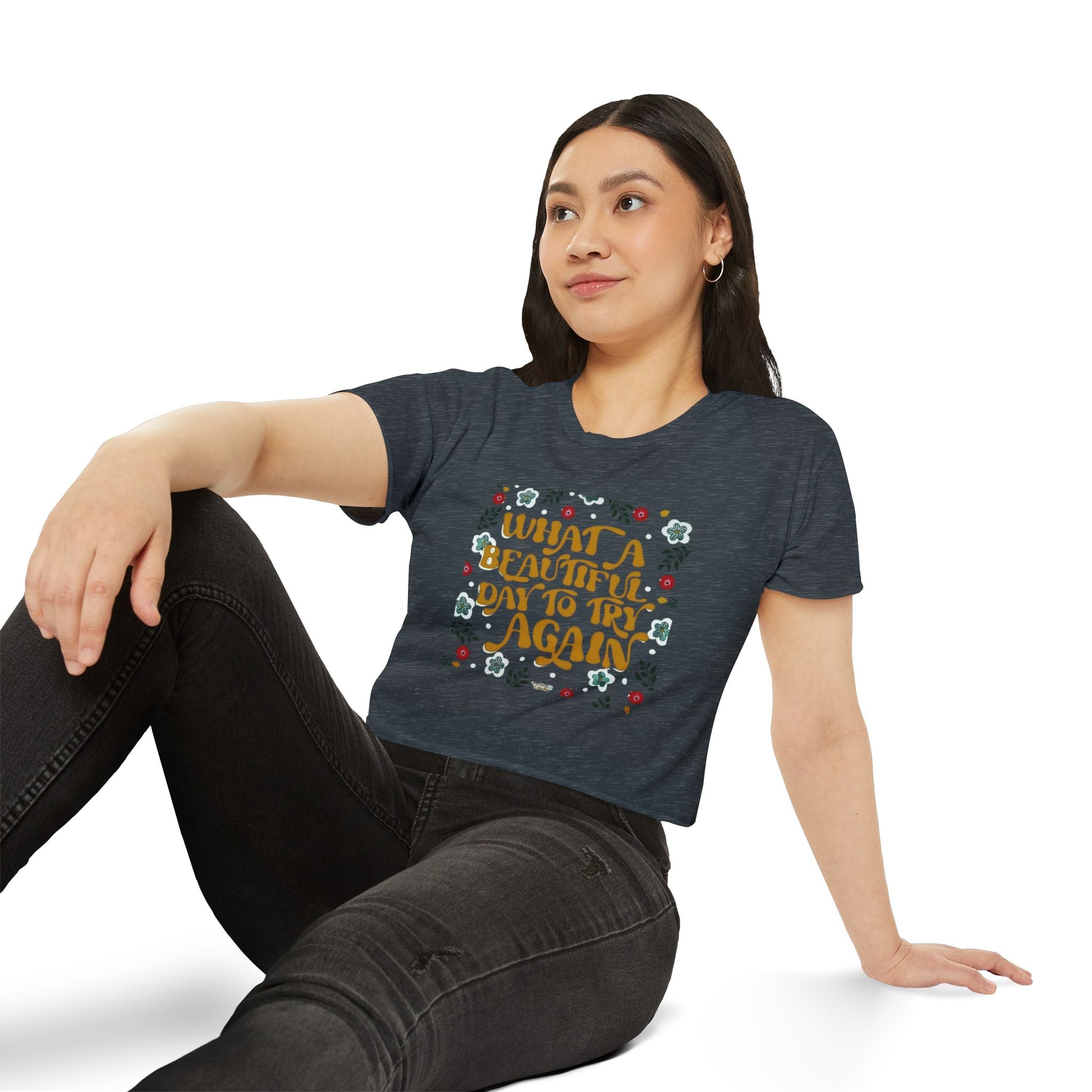 🧘‍♀️ Wear Your Peace. Women's Festival Crop Top, Boho Chic Summer Top, Loose Festival Shirt, Inspirational Quote Tee, Eco - Friendly Crop Tee - Metamorphosis Creations