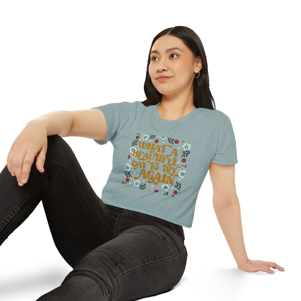 🧘‍♀️ Wear Your Peace. Women's Festival Crop Top, Boho Chic Summer Top, Loose Festival Shirt, Inspirational Quote Tee, Eco - Friendly Crop Tee - Metamorphosis Creations