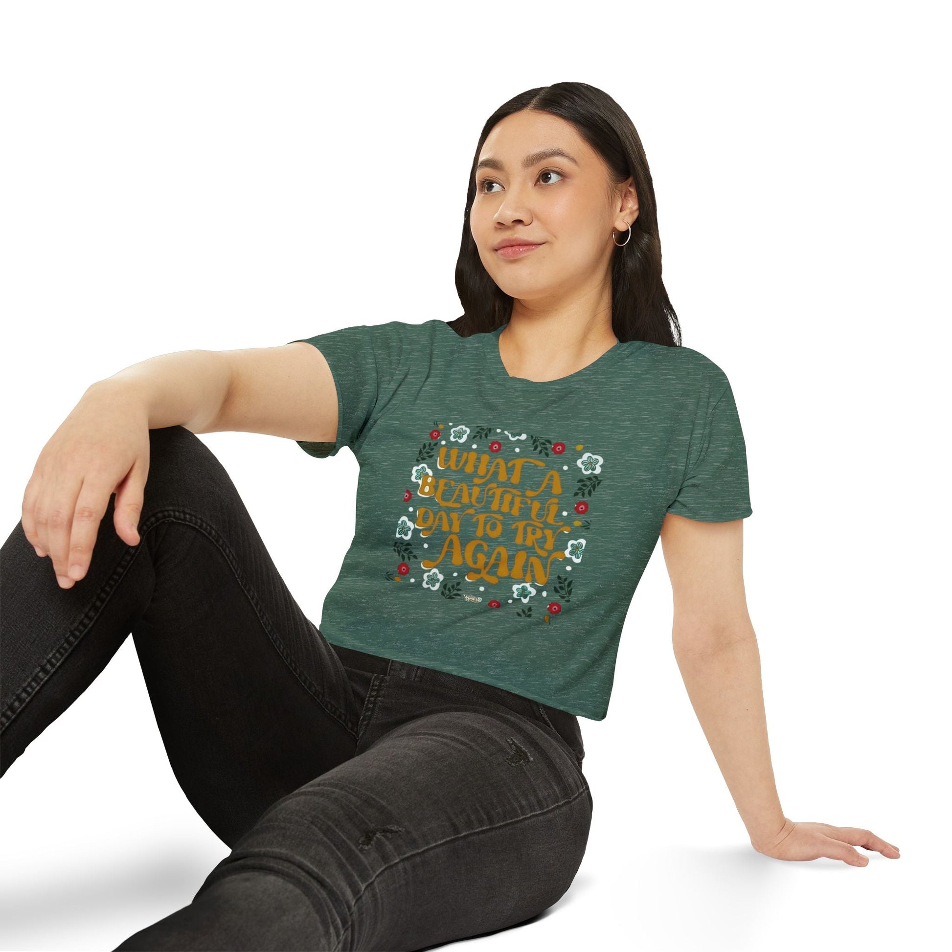 🧘‍♀️ Wear Your Peace. Women's Festival Crop Top, Boho Chic Summer Top, Loose Festival Shirt, Inspirational Quote Tee, Eco - Friendly Crop Tee - Metamorphosis Creations
