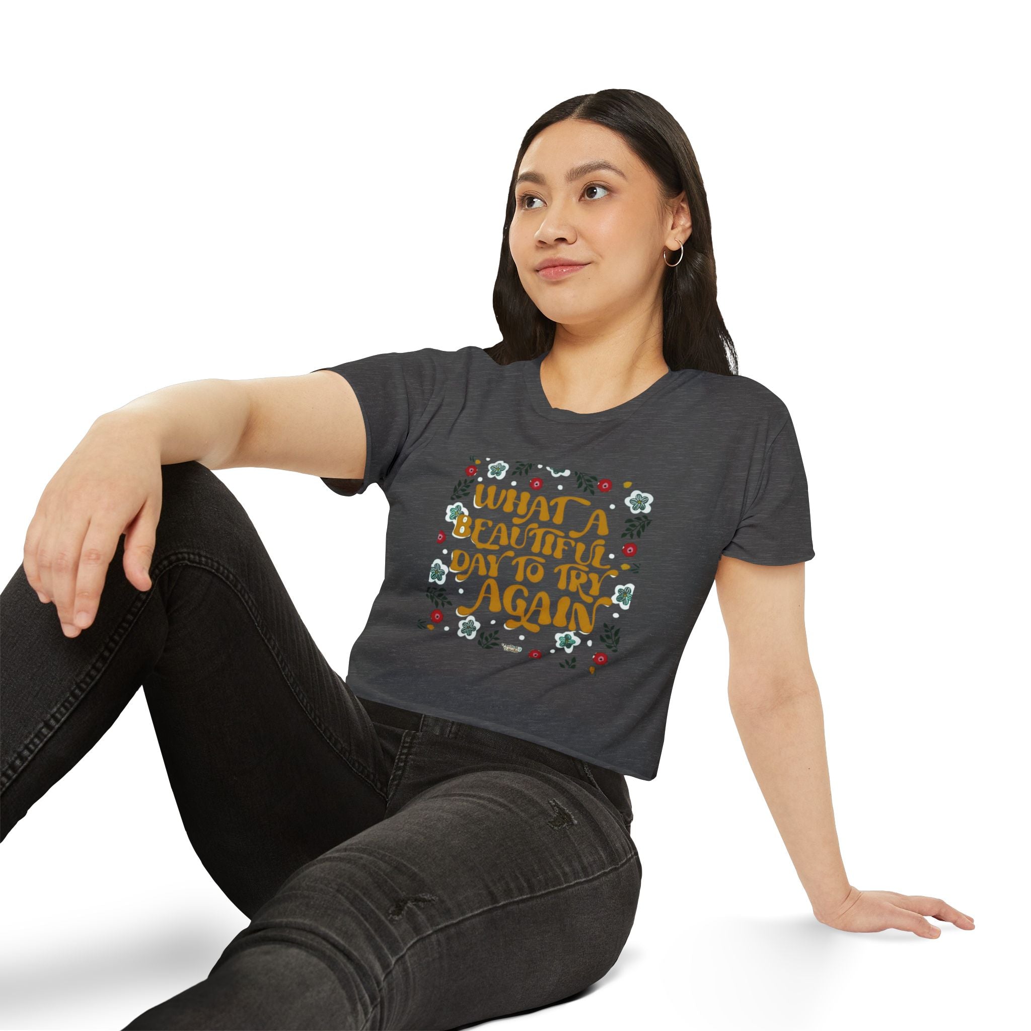 🧘‍♀️ Wear Your Peace. Women's Festival Crop Top, Boho Chic Summer Top, Loose Festival Shirt, Inspirational Quote Tee, Eco - Friendly Crop Tee - Metamorphosis Creations