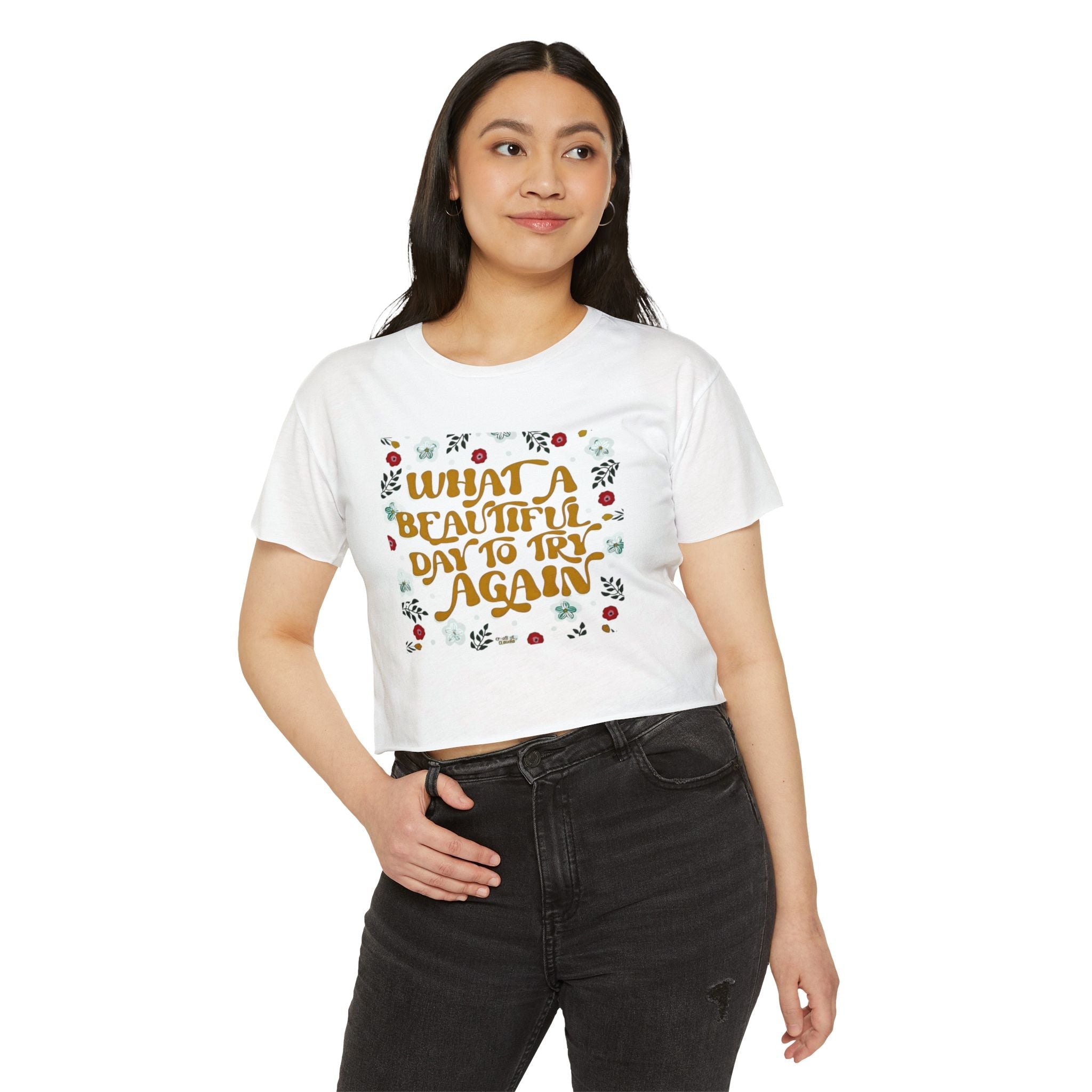 🧘‍♀️ Wear Your Peace. Women's Festival Crop Top, Boho Chic Summer Top, Loose Festival Shirt, Inspirational Quote Tee, Eco - Friendly Crop Tee - Metamorphosis Creations