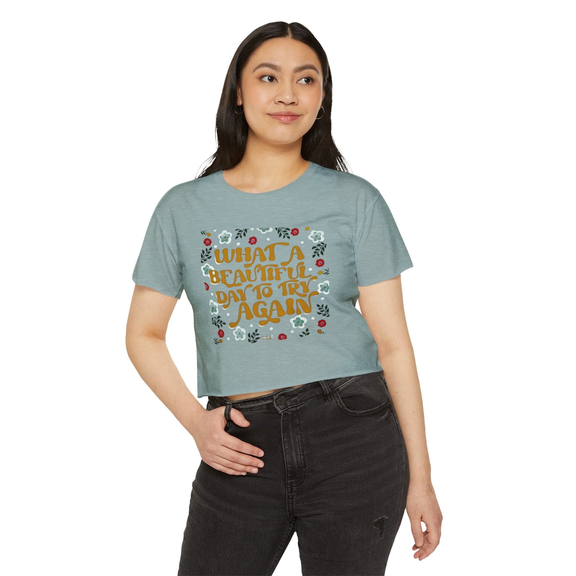 🧘‍♀️ Wear Your Peace. Women's Festival Crop Top, Boho Chic Summer Top, Loose Festival Shirt, Inspirational Quote Tee, Eco - Friendly Crop Tee - Metamorphosis Creations